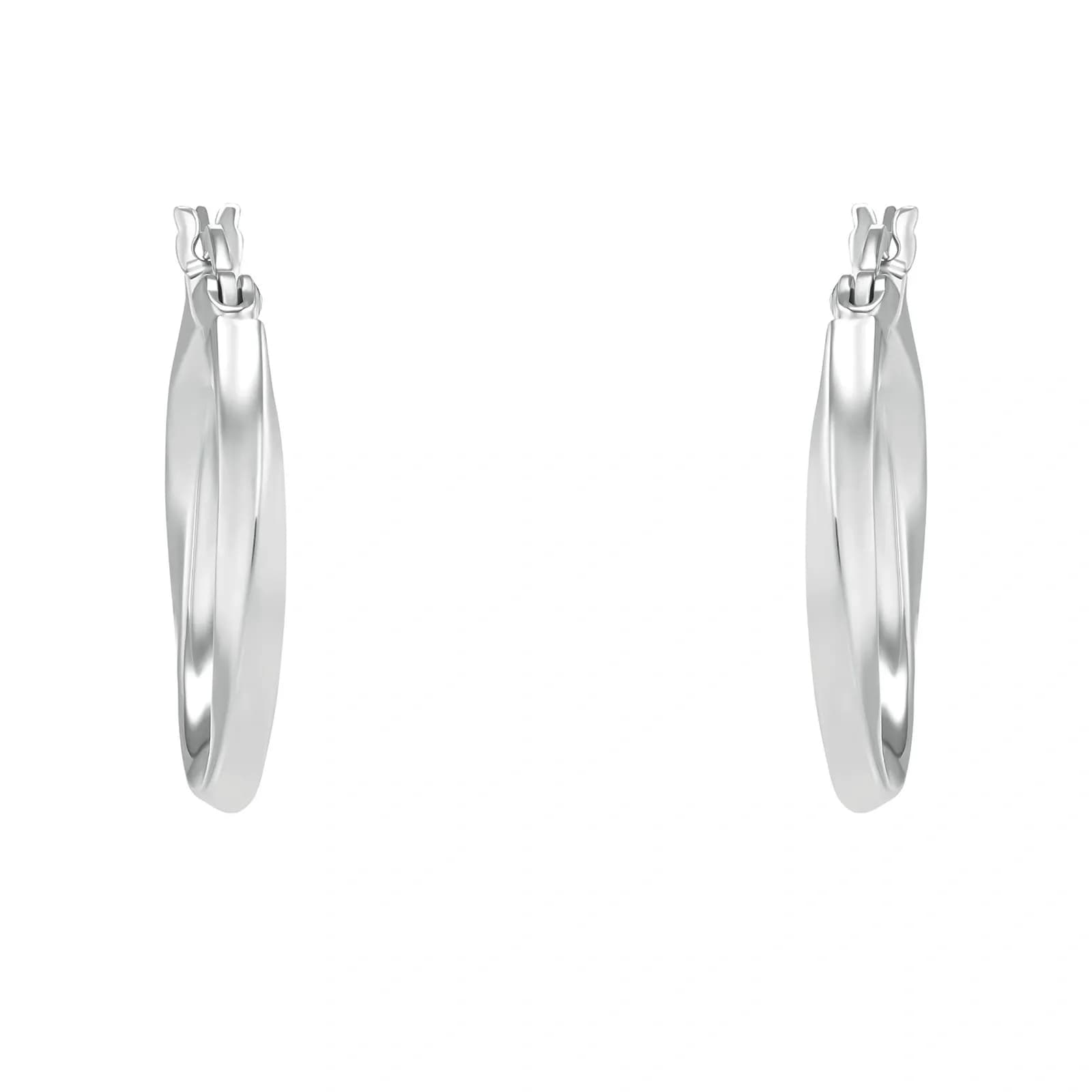 Silverörhängen - hoops, 21 mm 3