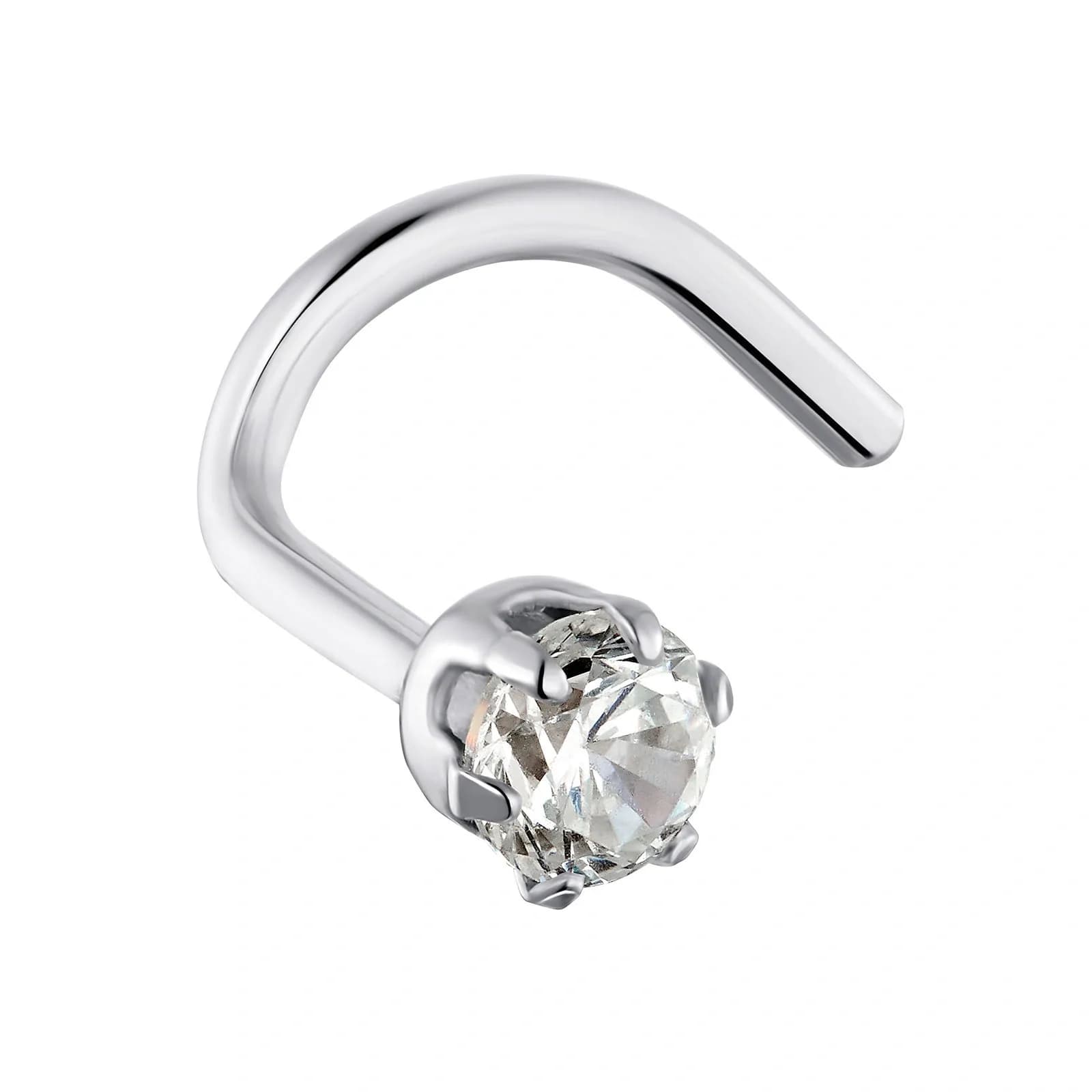Näspiercing Sterling Silver 925 - Kubisk Zirkonia 14 mm