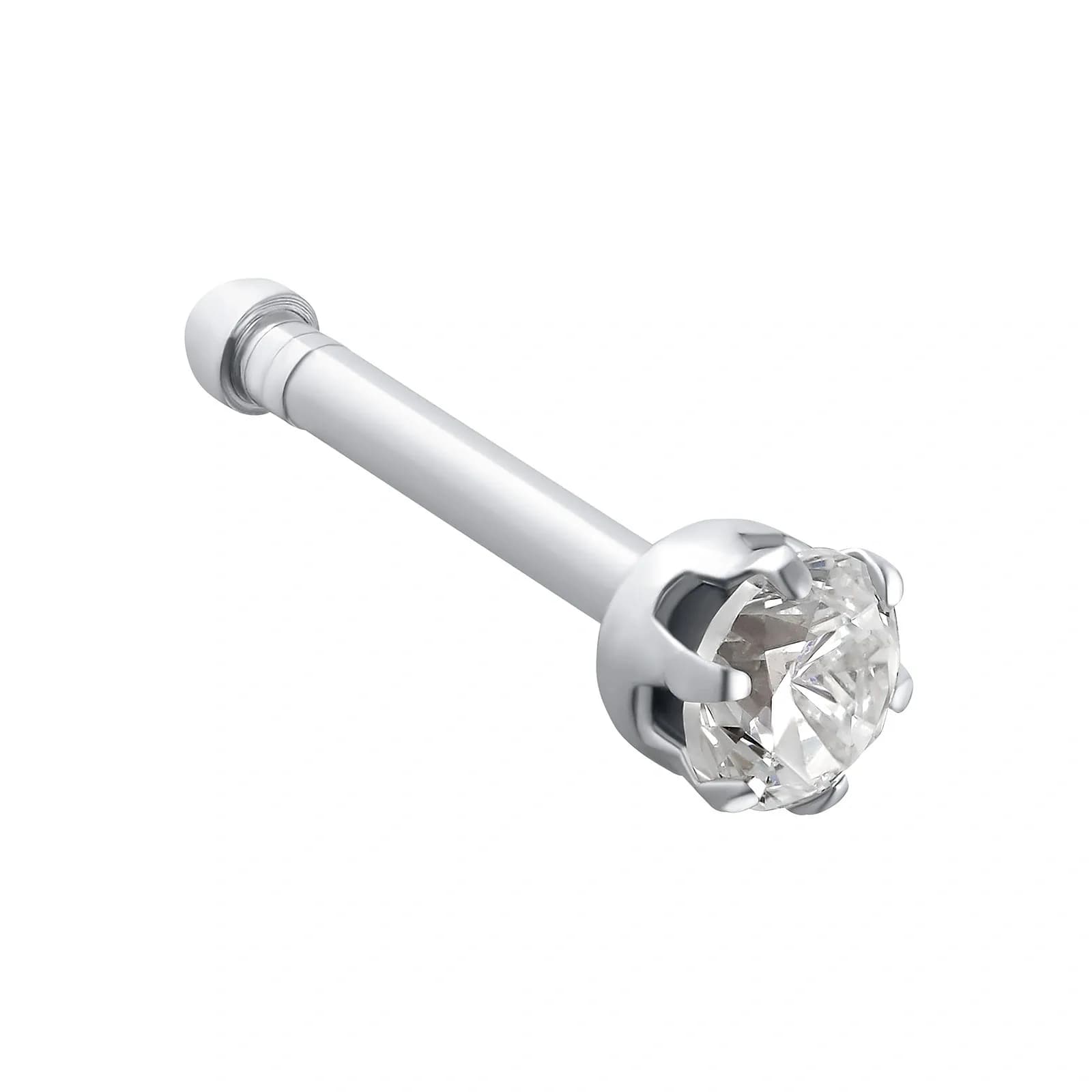 Näspiercing Sterling Silver 925 - Kubisk Zirkonia, 6 mm