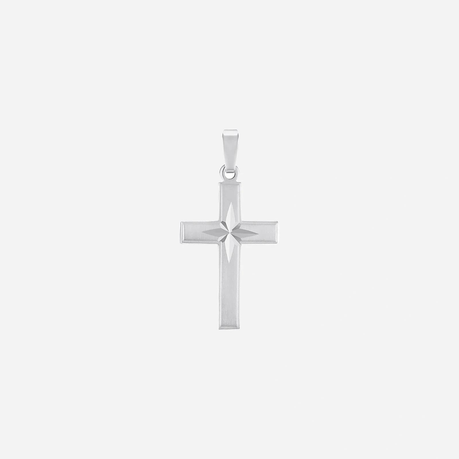 Hängsmycke i silver, klassiskt kors - 30 mm