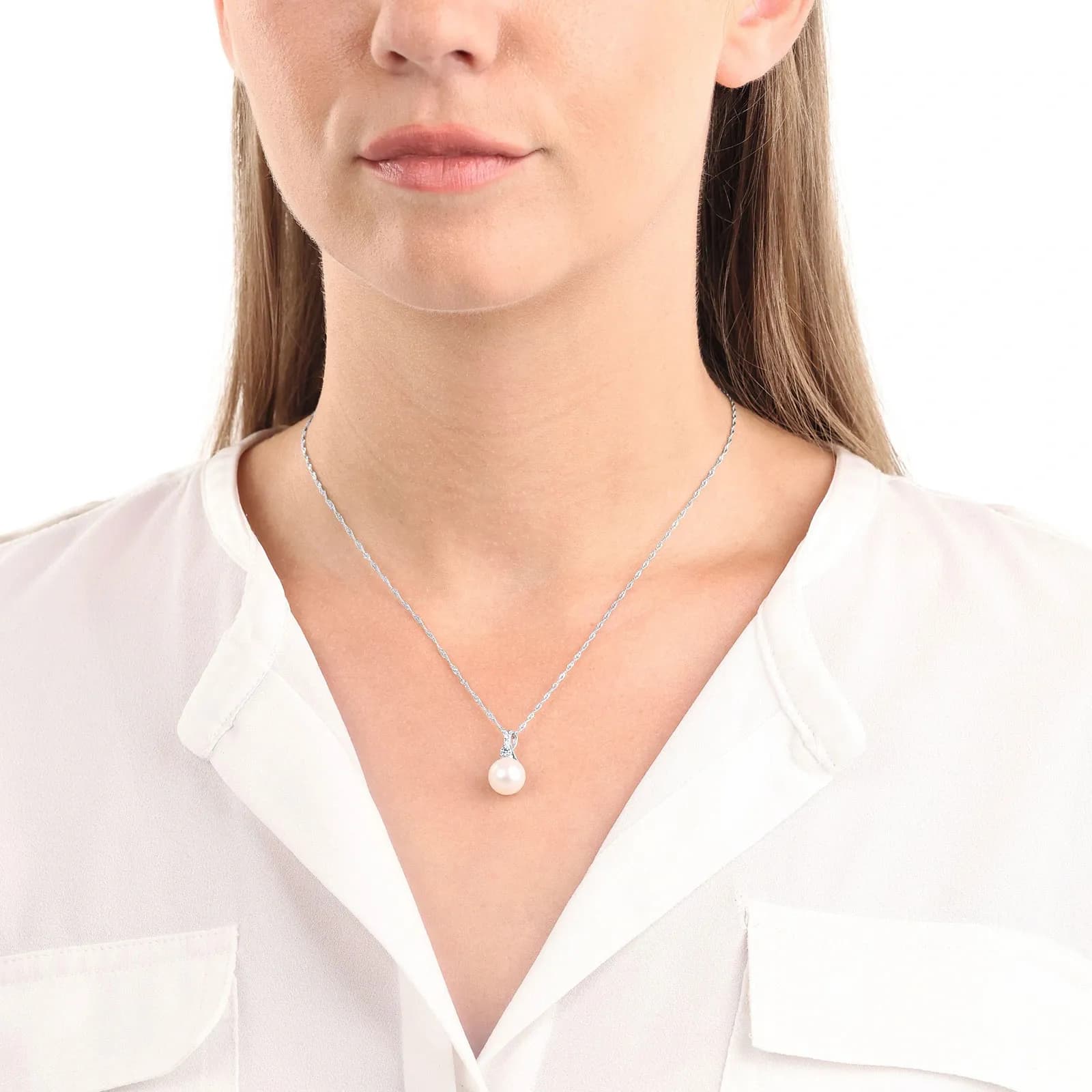 Halsband 925 Sterling Silver - odlad pärla 4