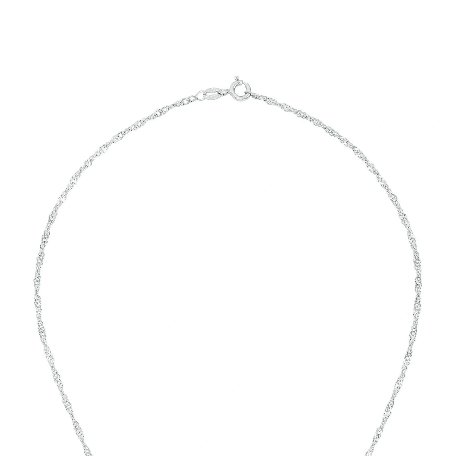 Halsband 925 Sterling Silver - hjärta & röd Zirkonia 4