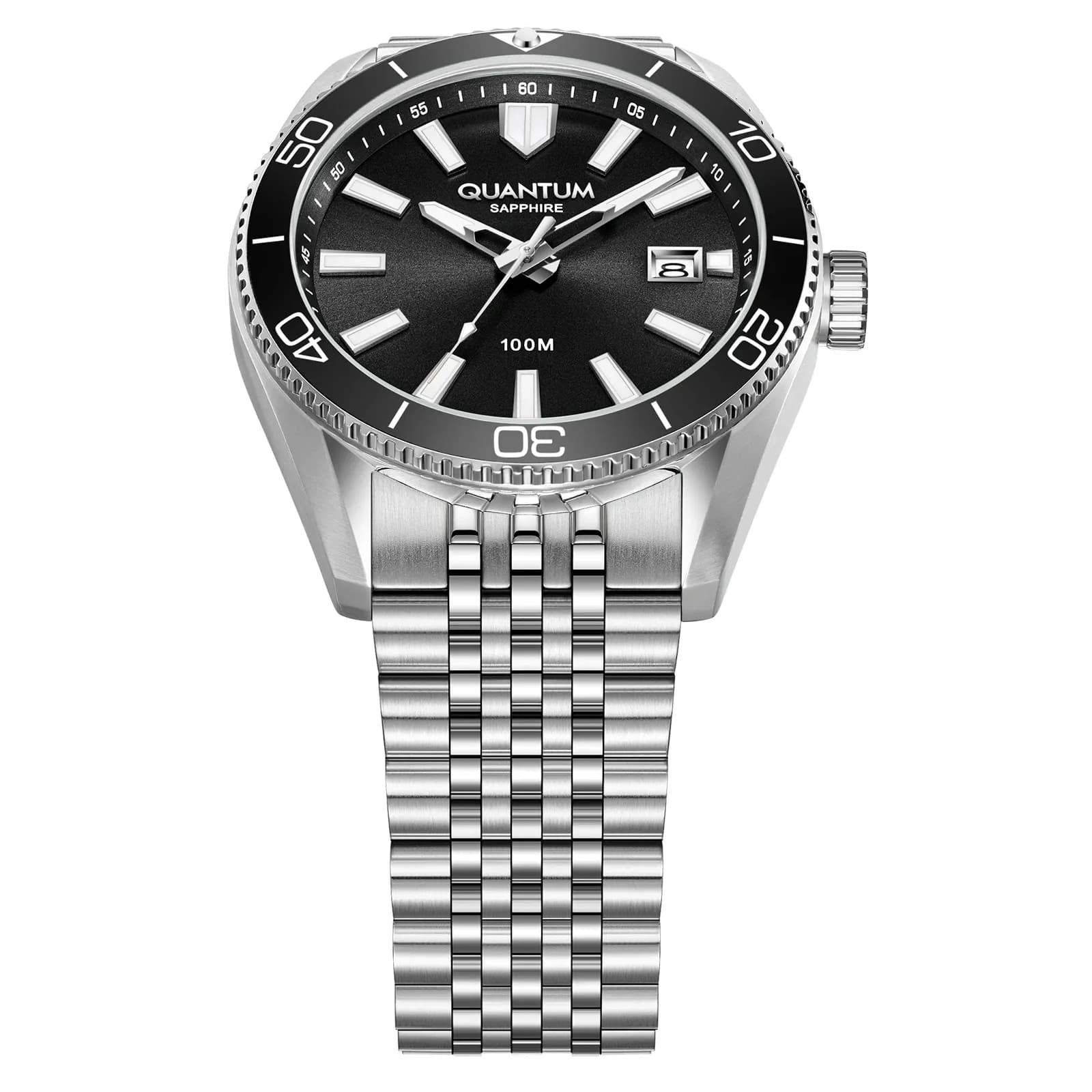 Quantum herr svart/silver, metallband - ADG1215.350 5