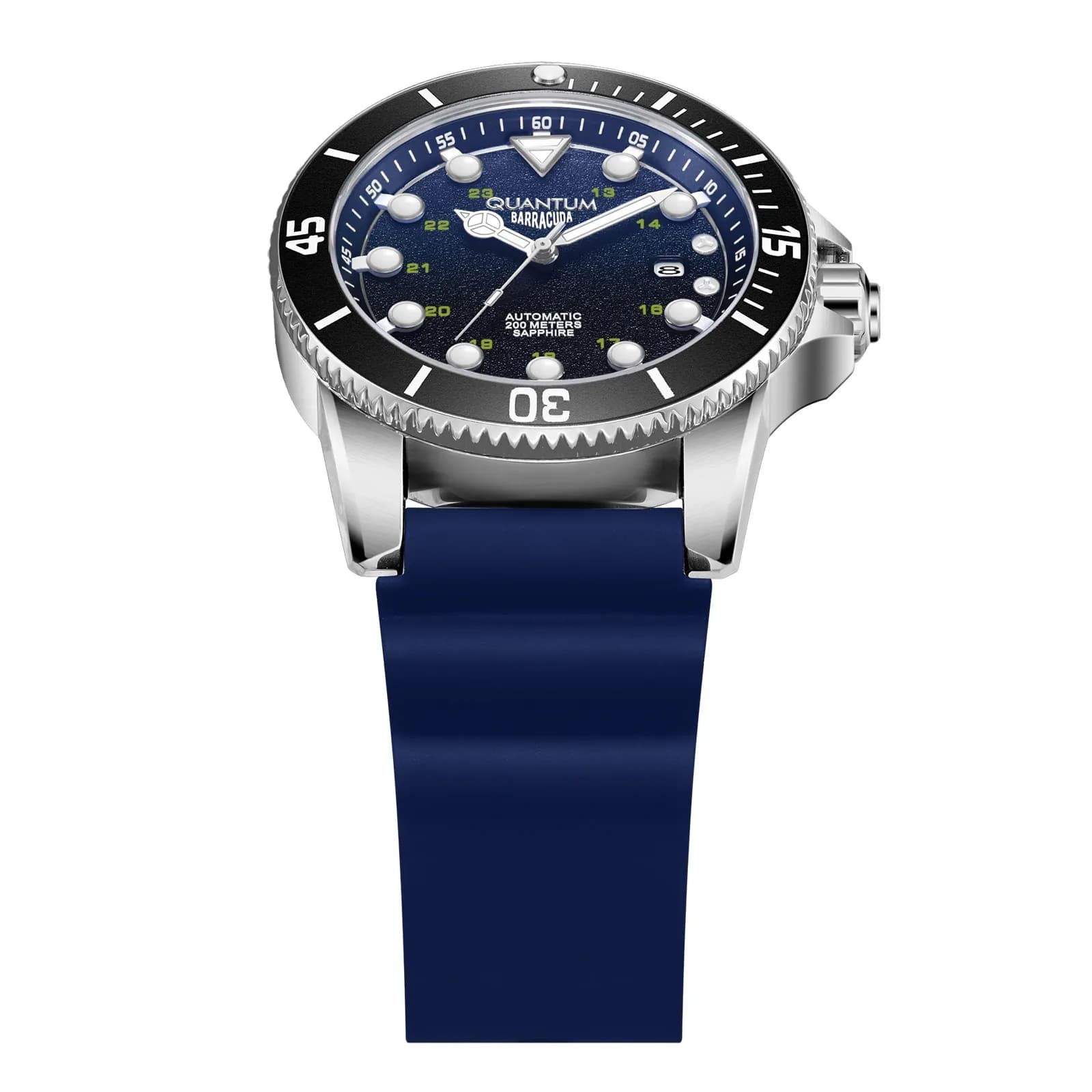 Quantum Automatic herr blå/stål, silikonband - BAR1115.399 4