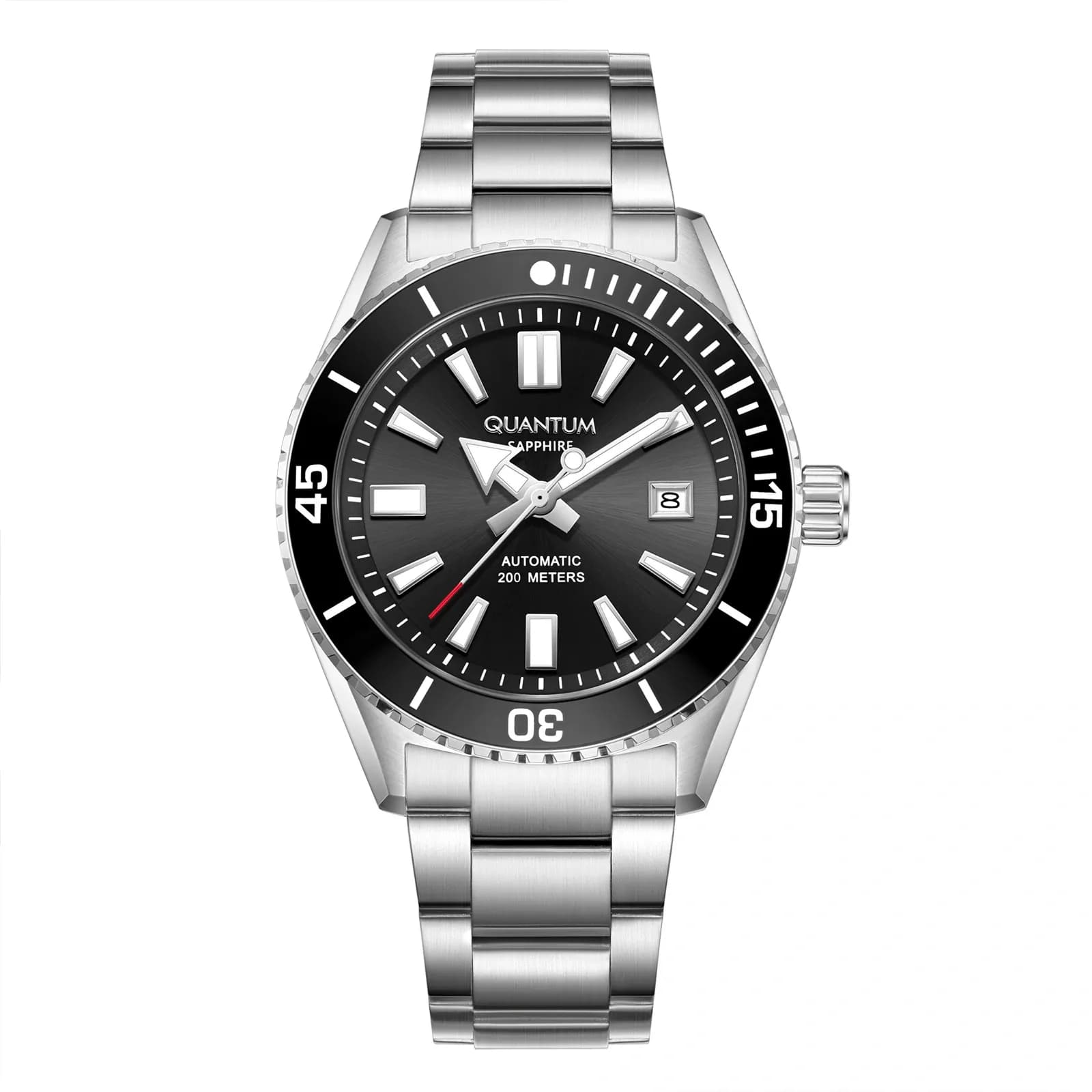 Quantum Automatic herr svart/stål, metallband - BAR1208.350 1