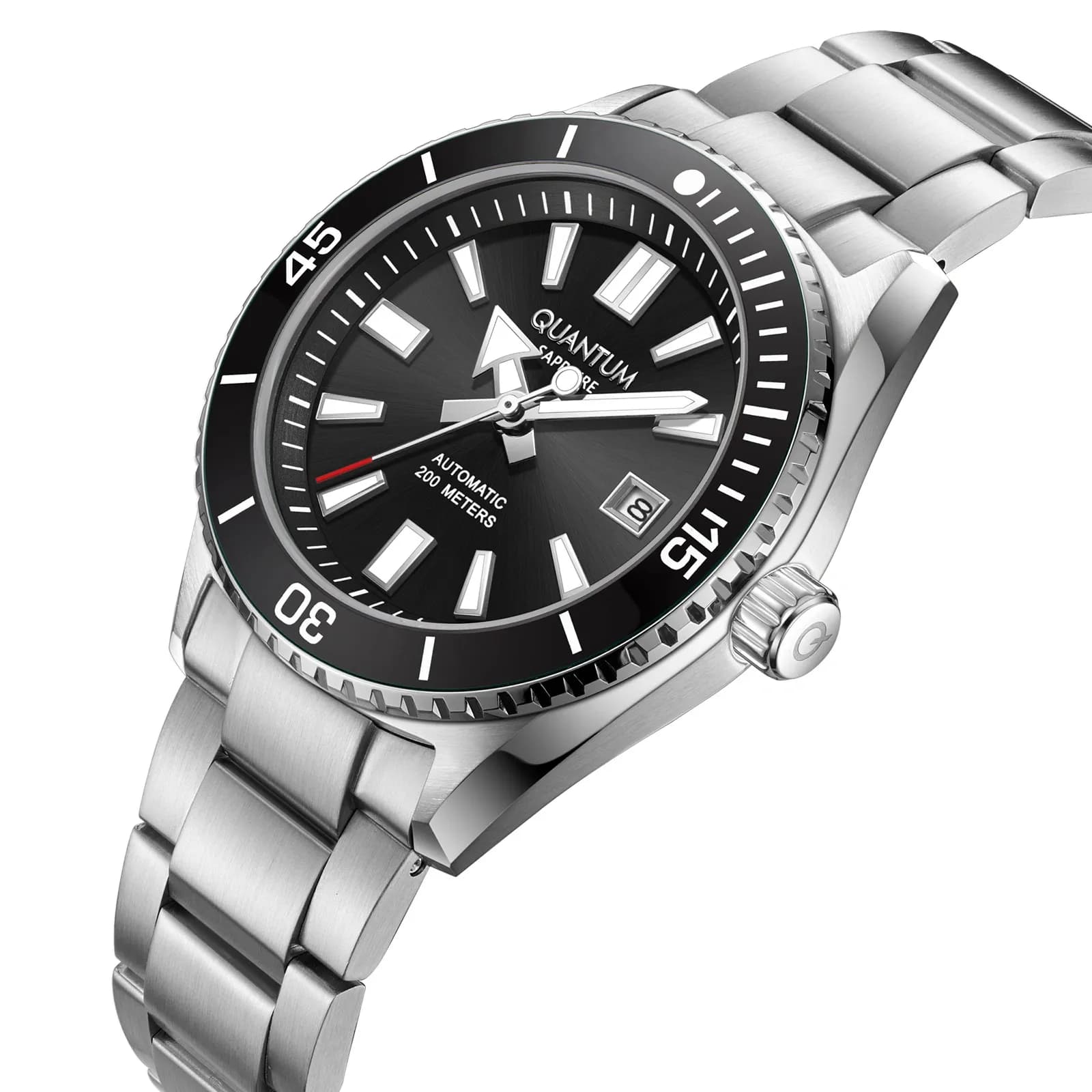 Quantum Automatic herr svart/stål, metallband - BAR1208.350 6