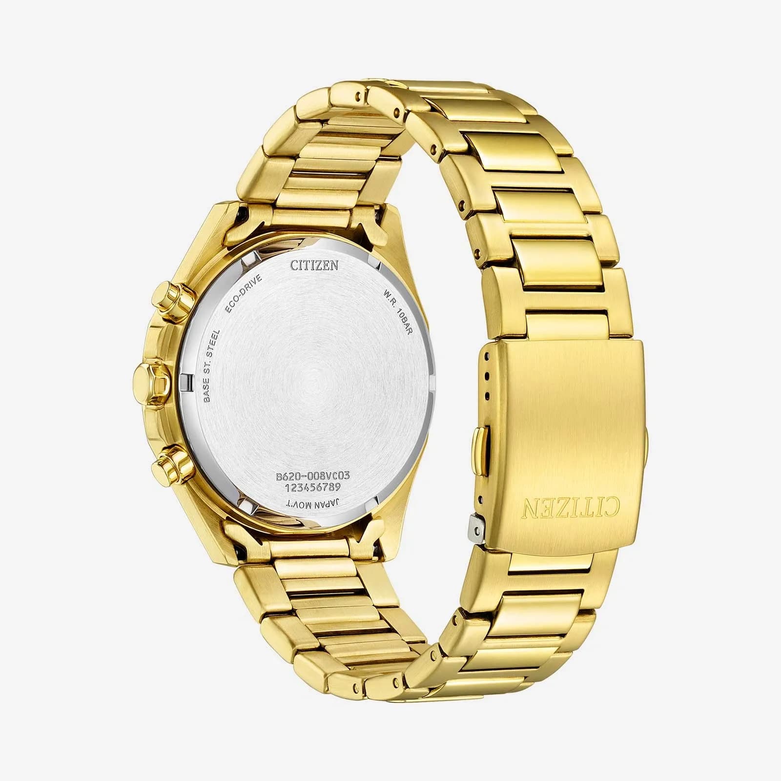 Citizen Eco-Drive Chrono, guld/vit - CA4592-85A 2