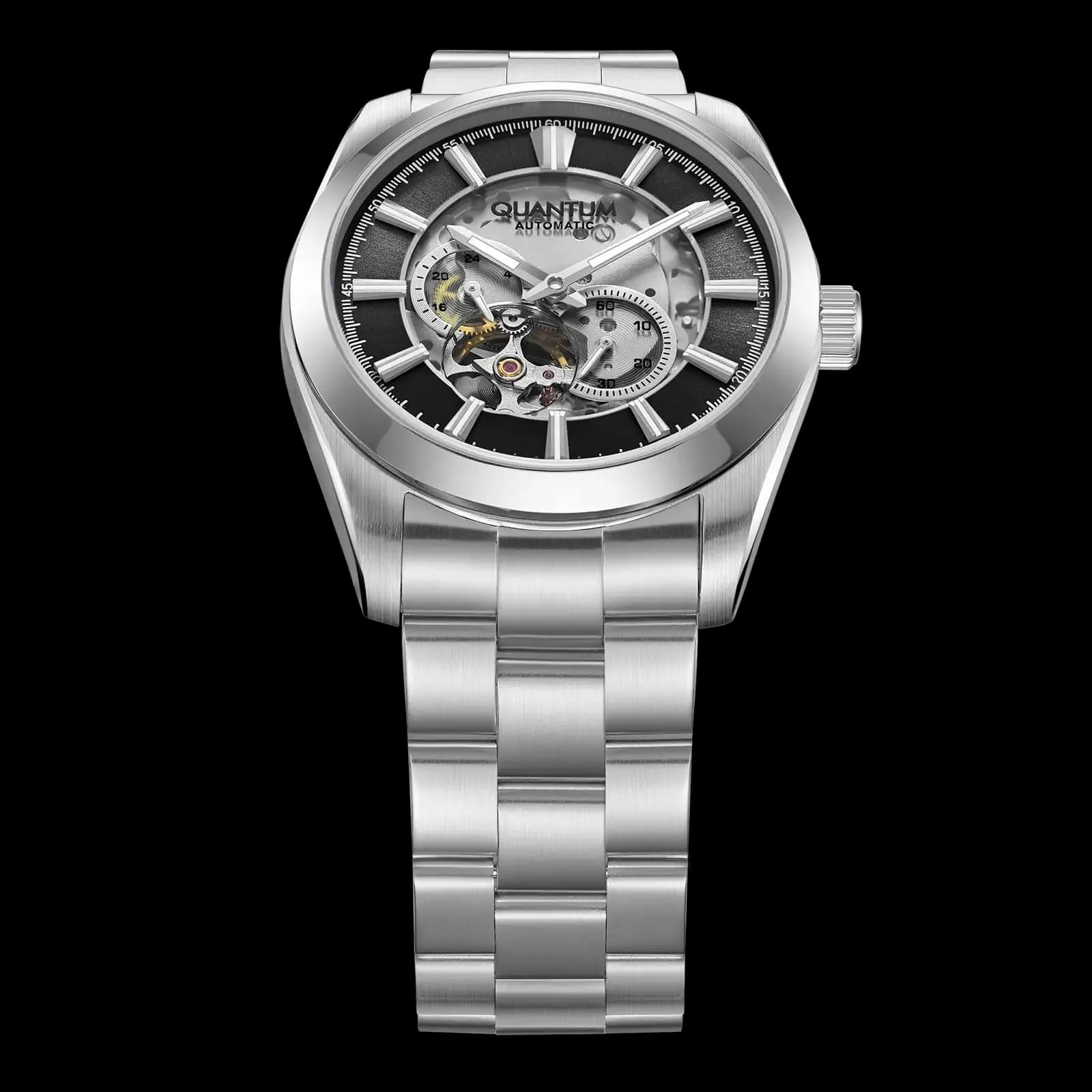 Quantum Automatic herr grå/stål, silikonband - QMG1132.350 2