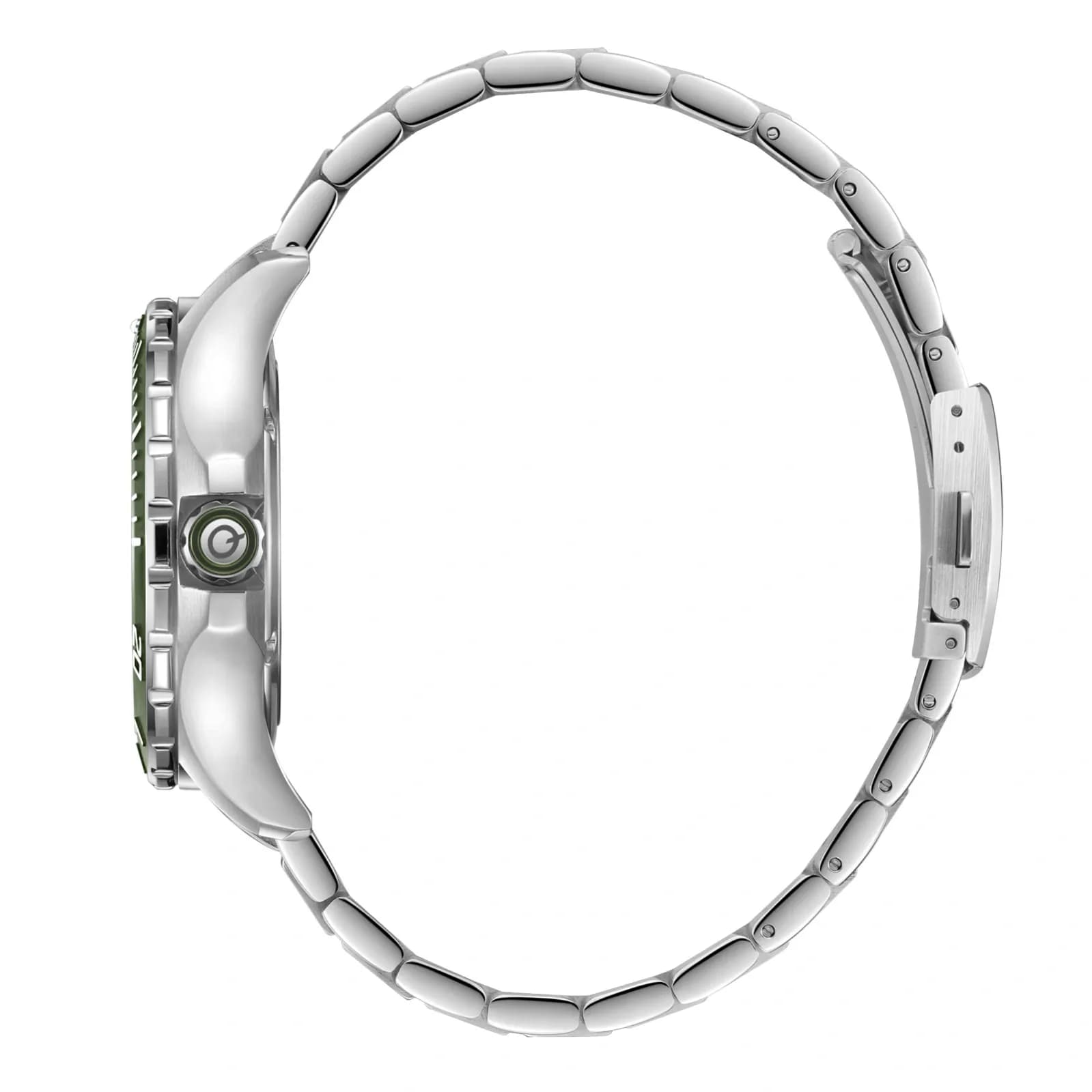 Quantum Automatic herr grön/stål, metallband - QMG1188.370 2