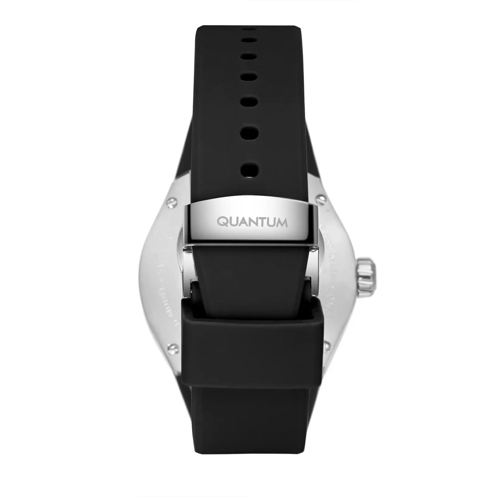 Quantum Automatic herr svart/stål, silikonband - QMG1203.351 3