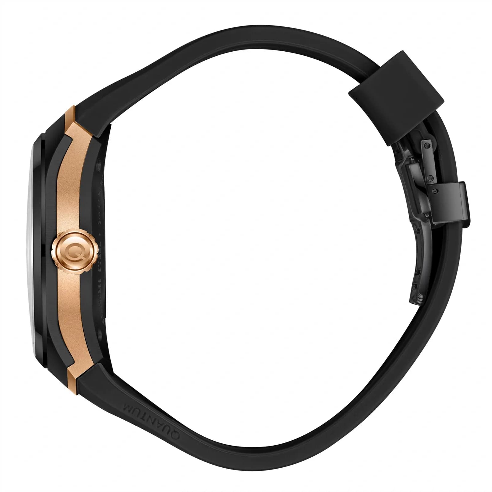 Quantum Automatic herr svart/stål, silikonband - QMG1203.851 2