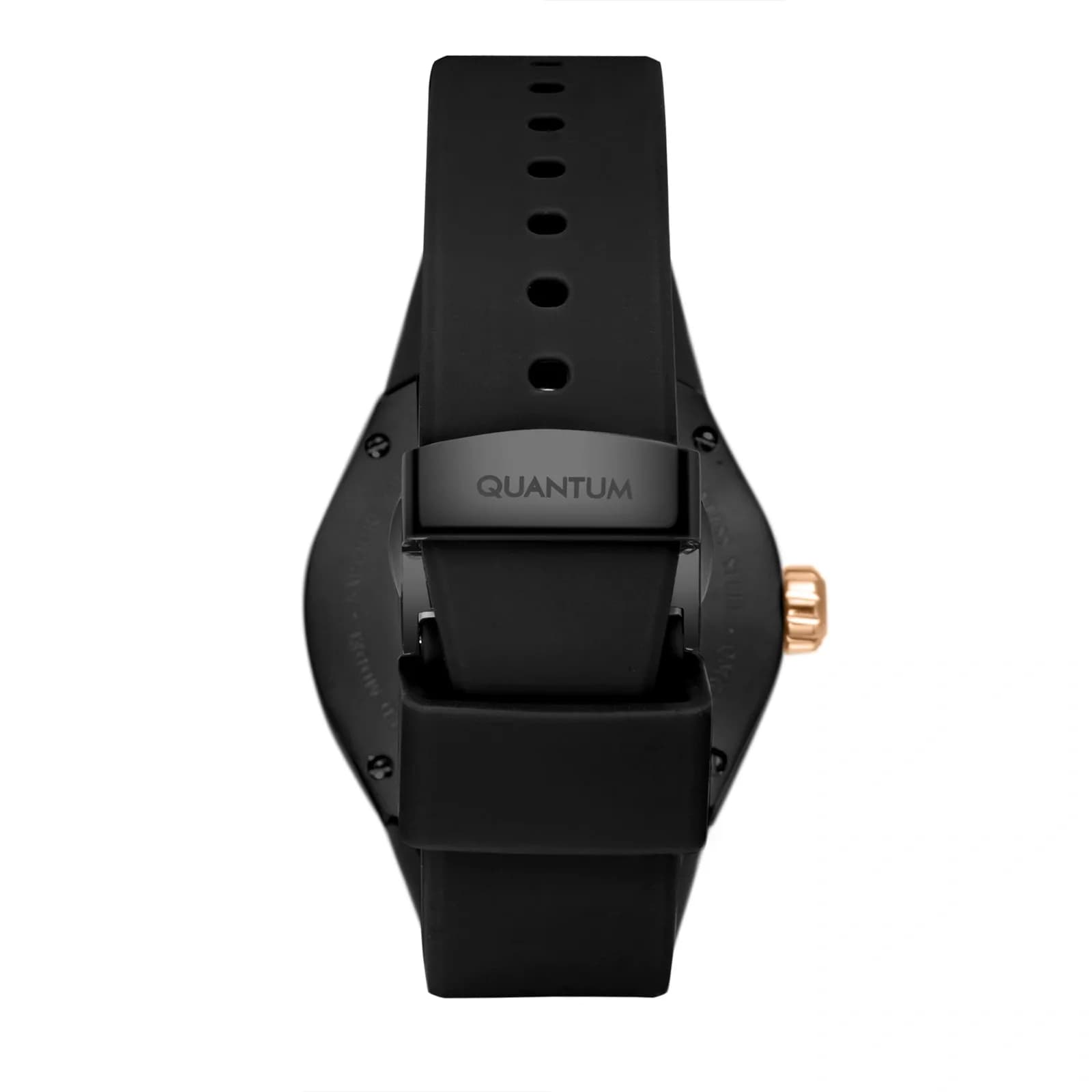 Quantum Automatic herr svart/stål, silikonband - QMG1203.851 3