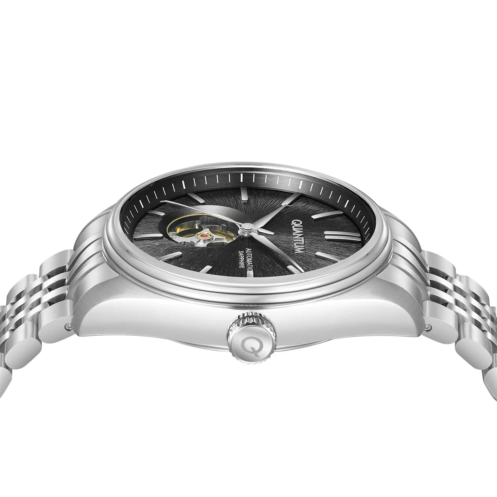 Quantum Automatic herr svart/stål, metallband - QMG1207.350 7