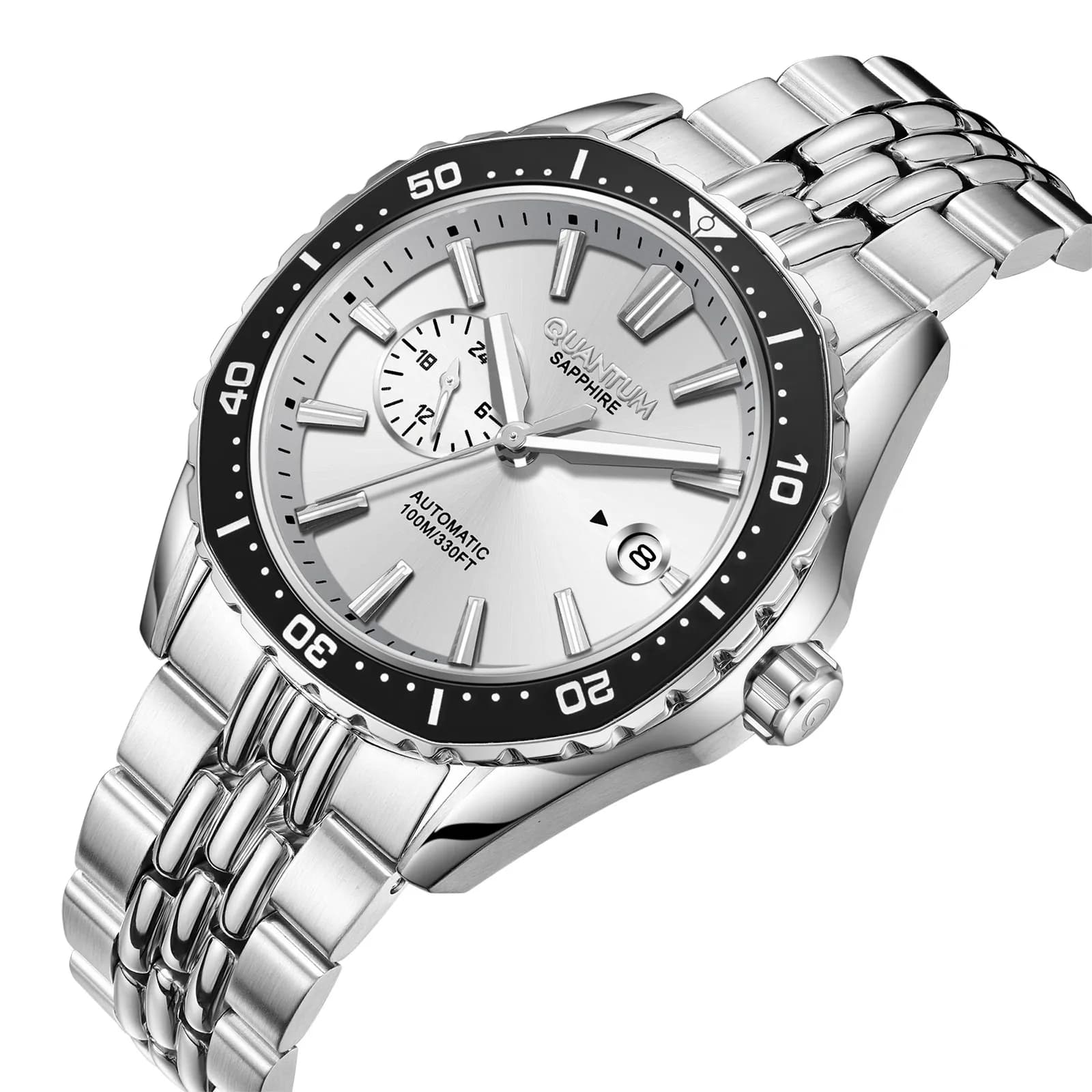 Quantum Automatic herr stål, metallband - QMG1257.330 3
