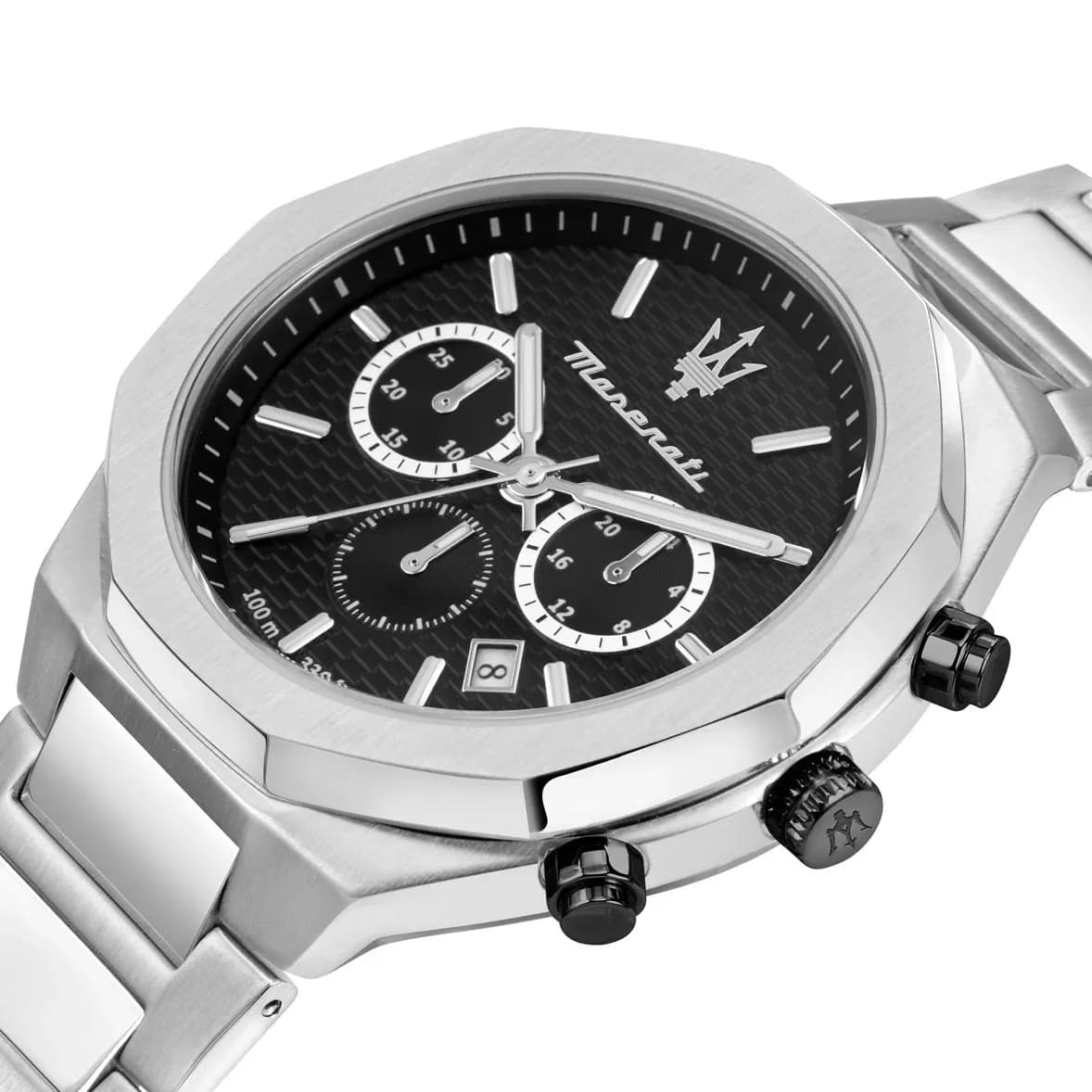 Maserati Stile metallband svart/stål  - R8873642004 7