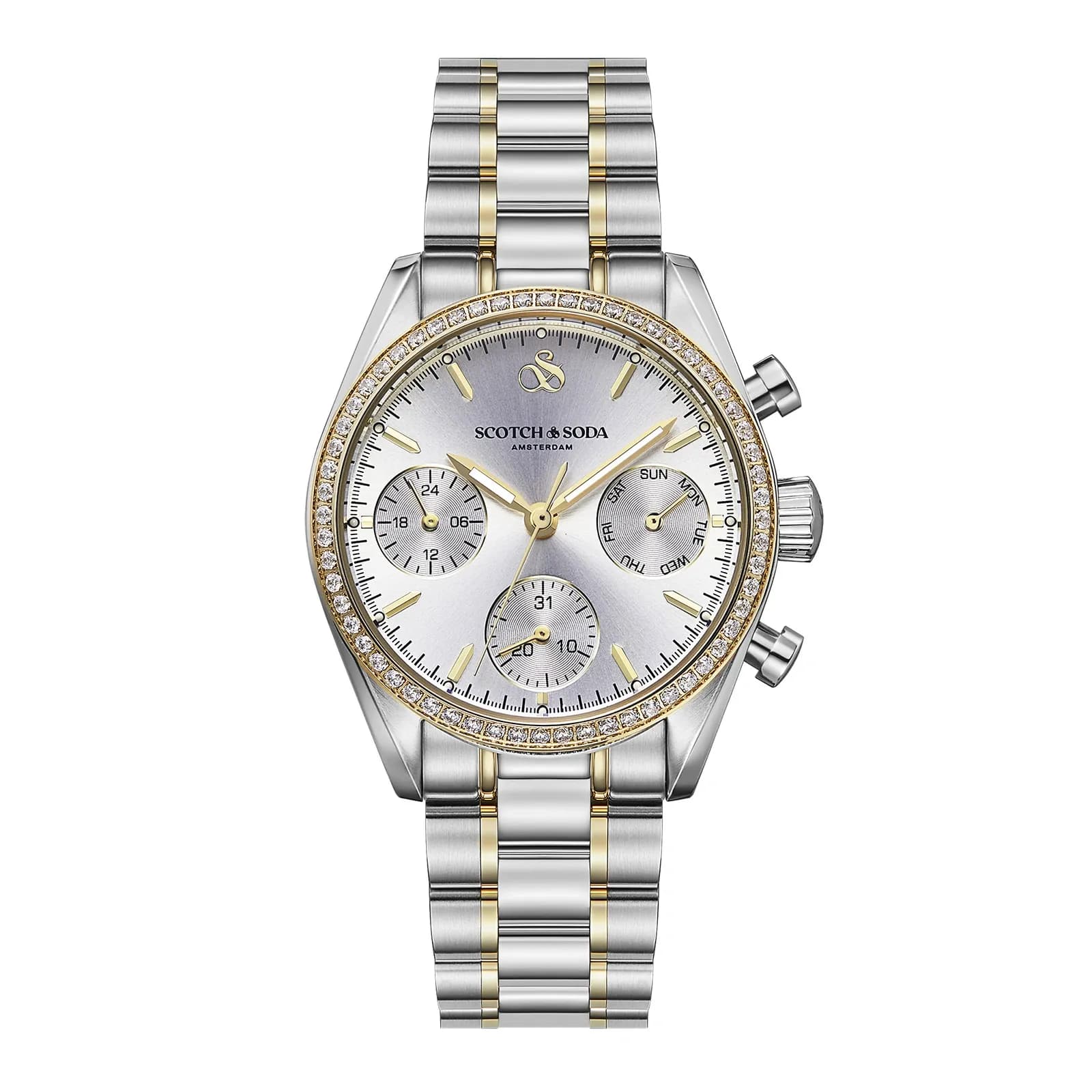 Scotch & Soda dam silver/bicolor, metallband - SSW.122D 1