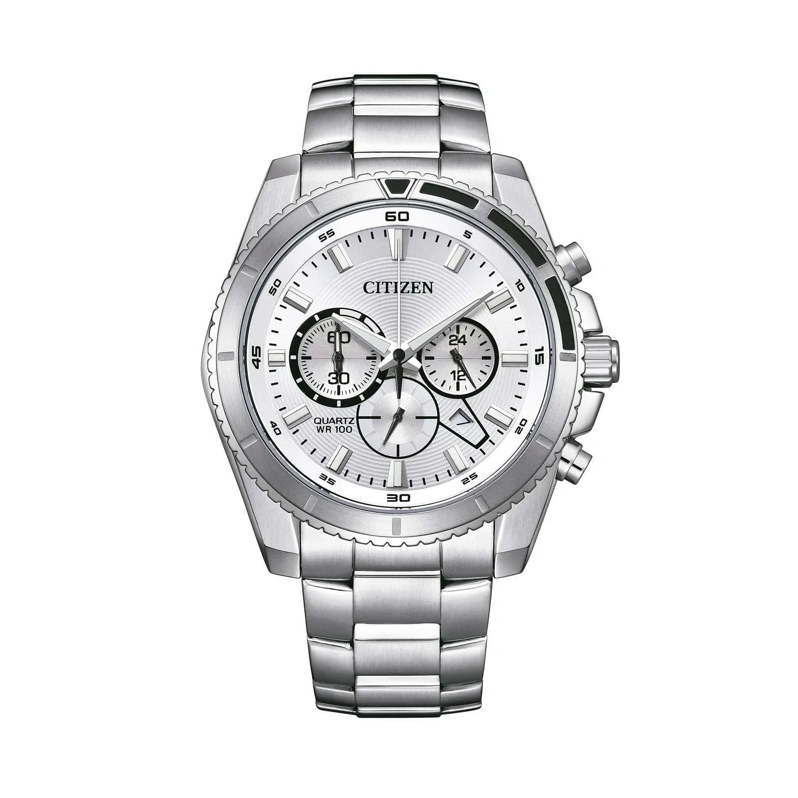 Citizen AQ kronograf herr, stål - AN8200-50A