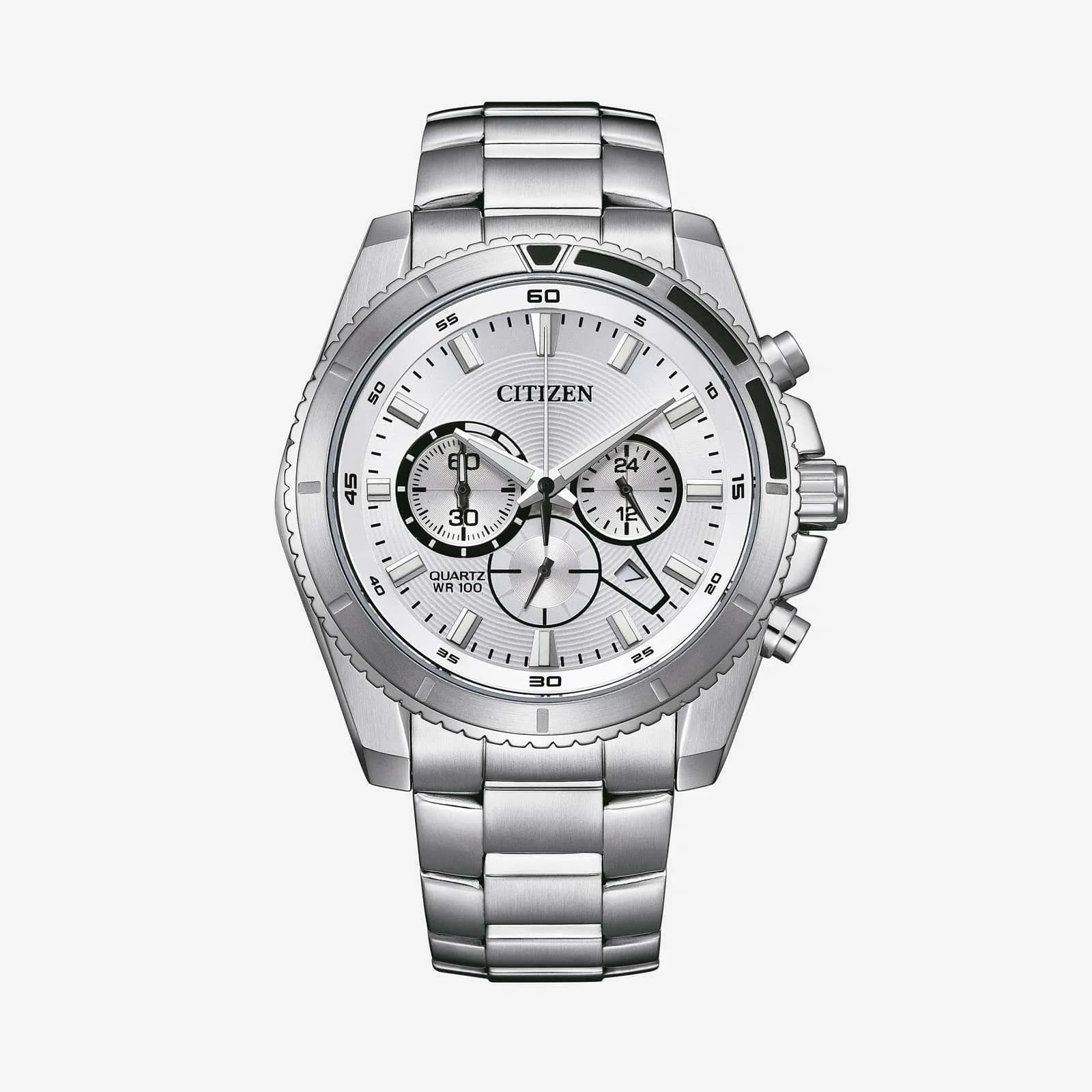 Citizen AQ kronograf herr, stål - AN8200-50A