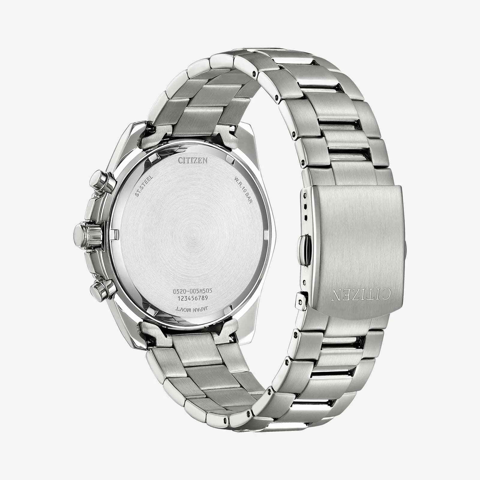 Citizen AQ kronograf herr, stål/blå - AN8201-57L 2