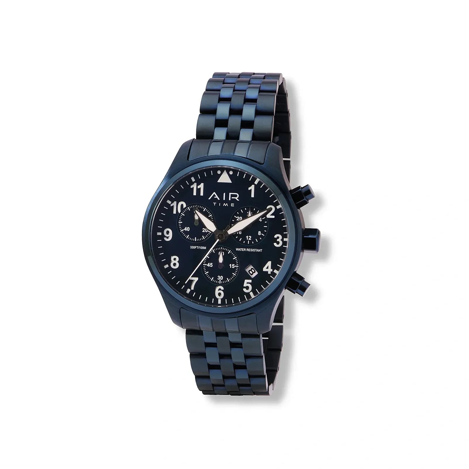Air Time Chrono, blå tavla & metallband - 42 mm