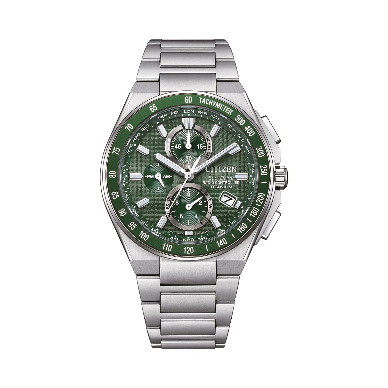Citizen Promaster herr grön/titan, metallband - AT8398-53X