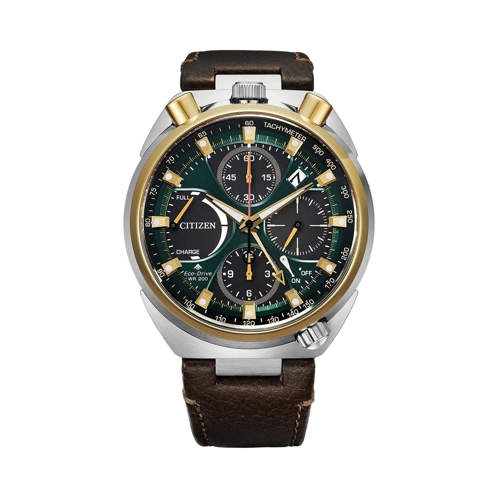 Citizen Promaster herr grön/stål, läderband - AV0104-06W