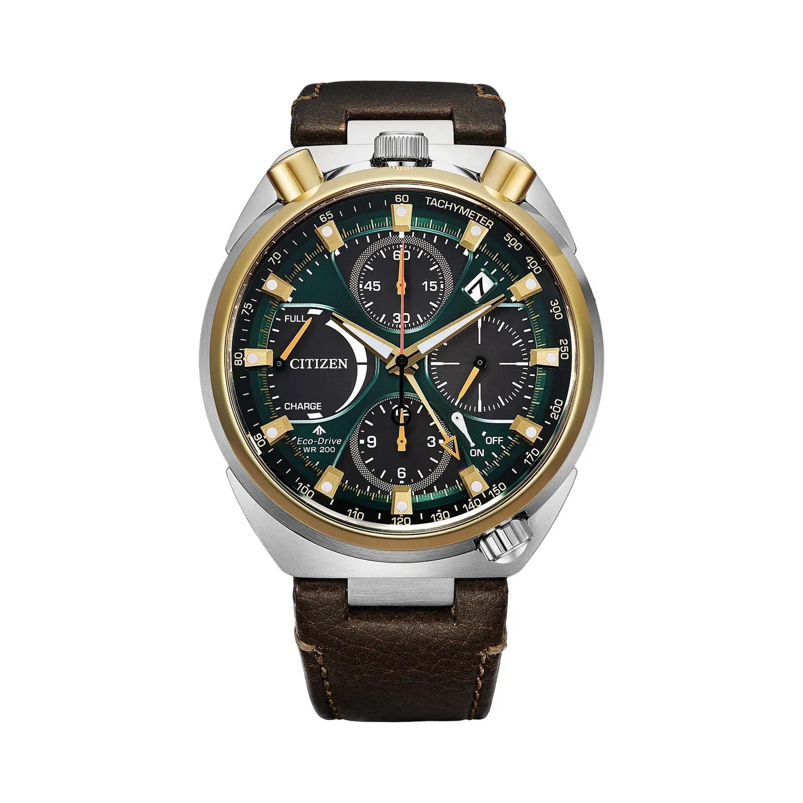 Citizen Promaster herr grön/stål, läderband - AV0104-06W 2