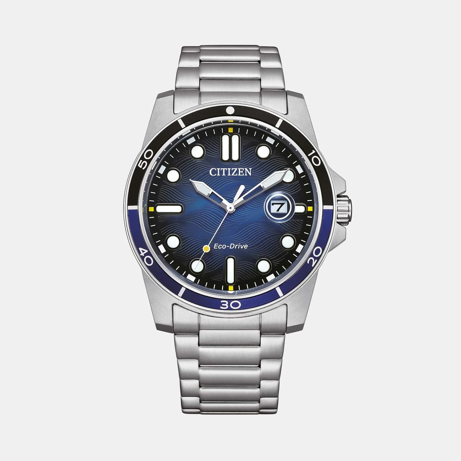 Citizen Eco Drive stål/blå AW1810-85L 1