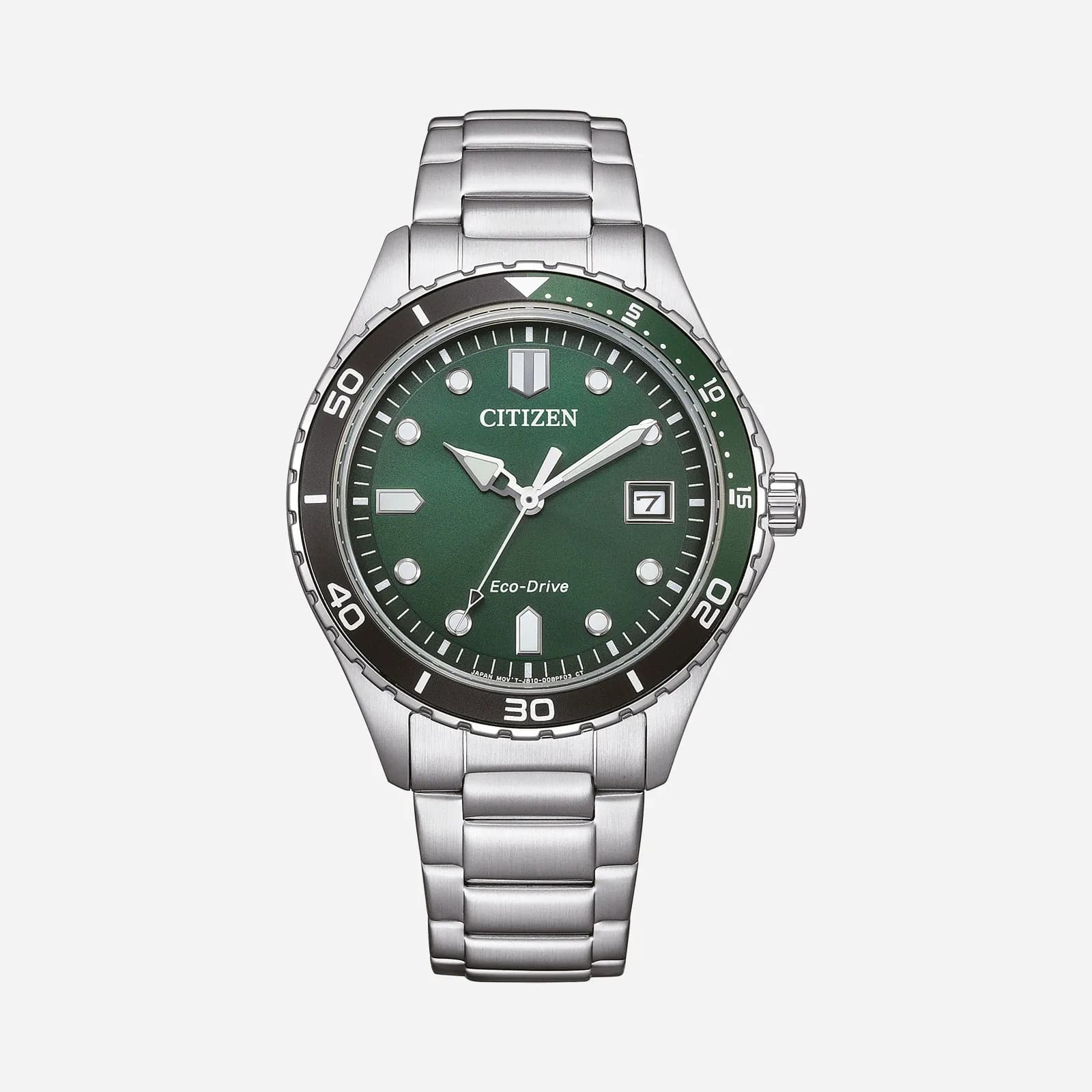 Citizen Eco Drive Stål/Grön - AW1828-80X 1