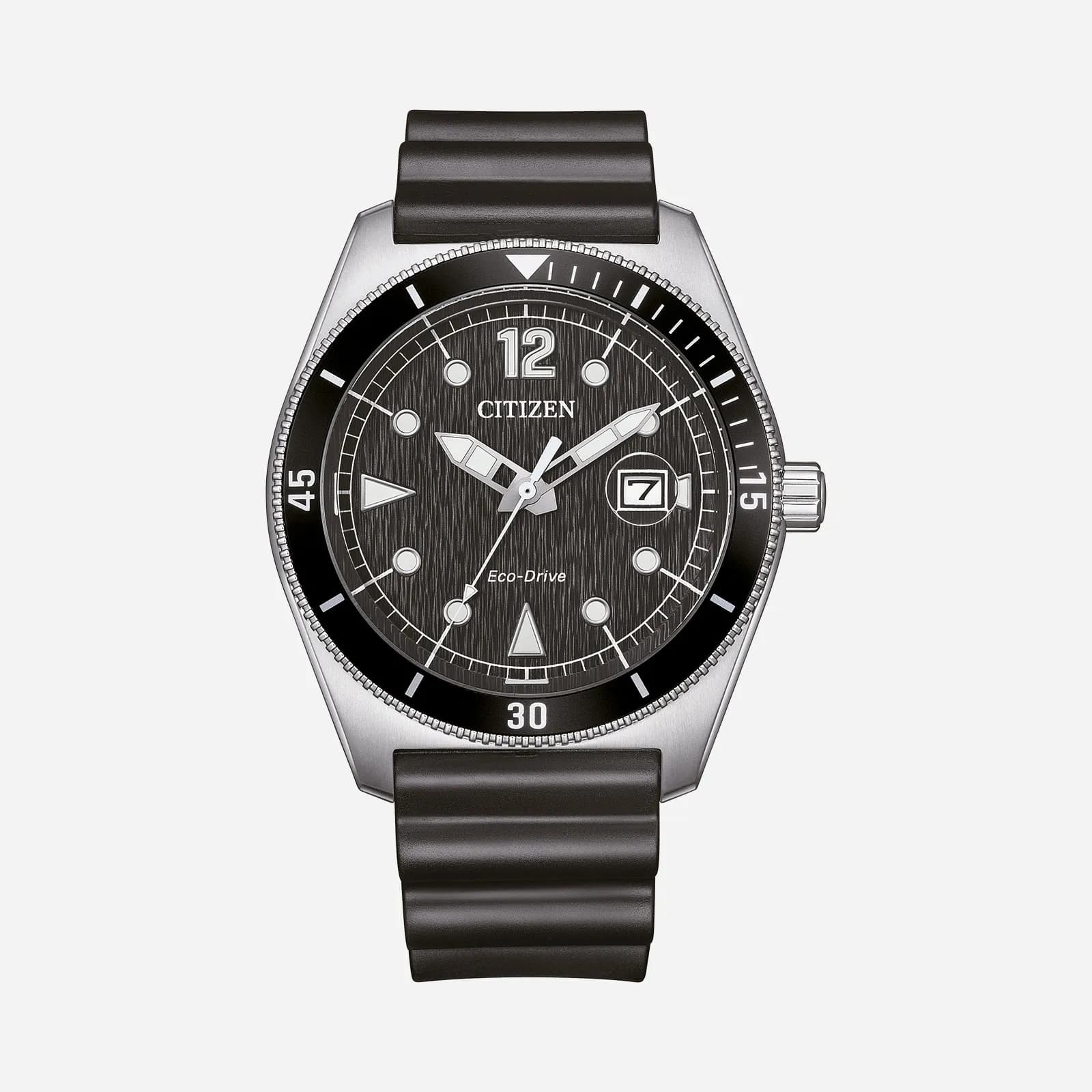 Citizen Eco-Drive Svart/Svart, Läderband - AW1889-00E