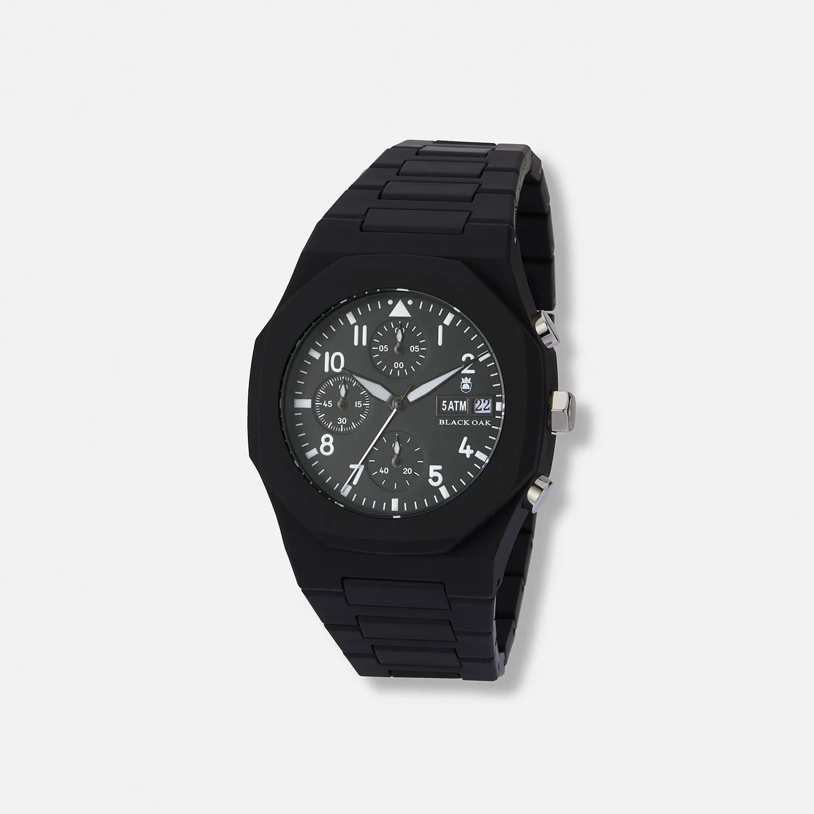 Black Oak Monarch Kronograf svart metall - 41 mm