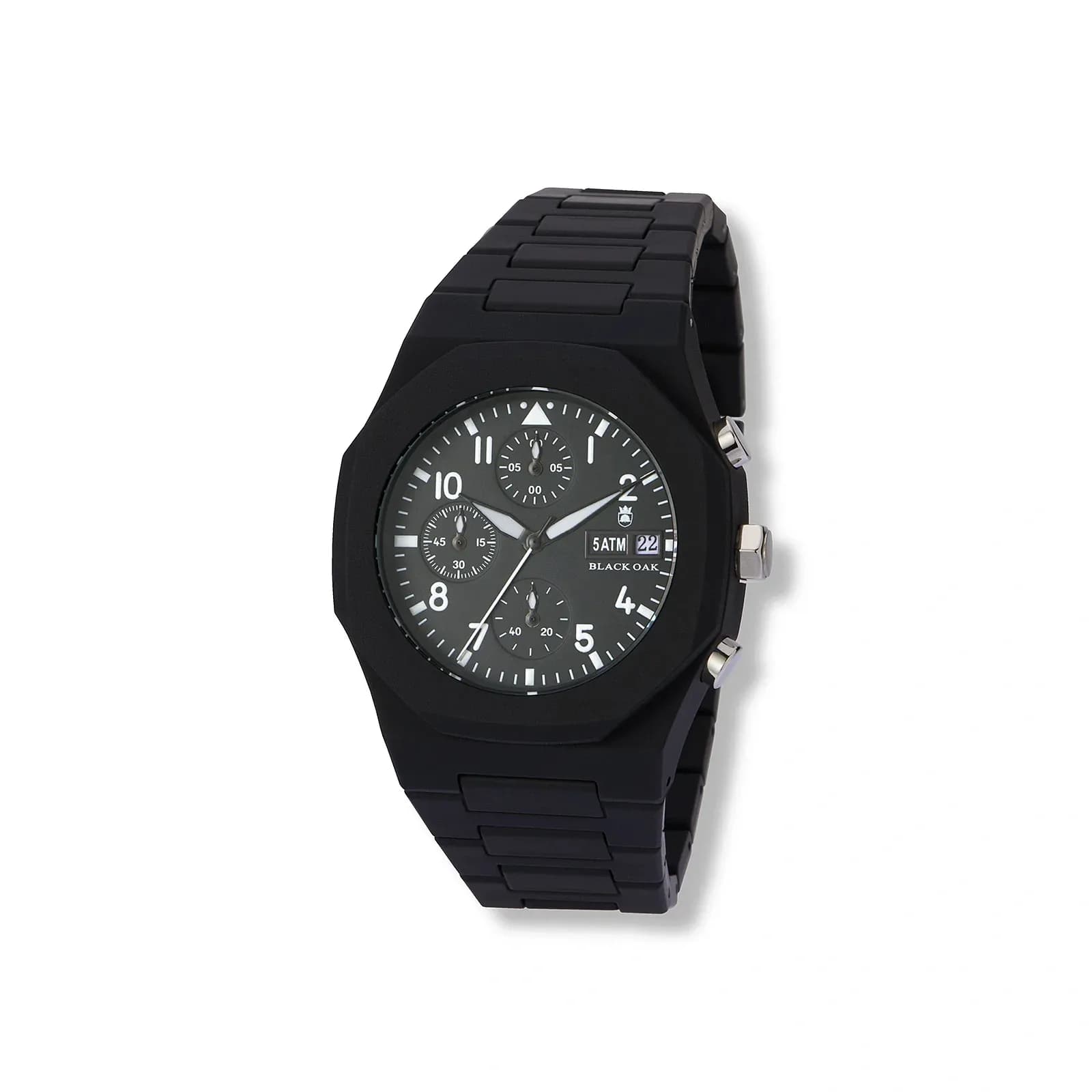 Black Oak Monarch Kronograf svart metall - 41 mm