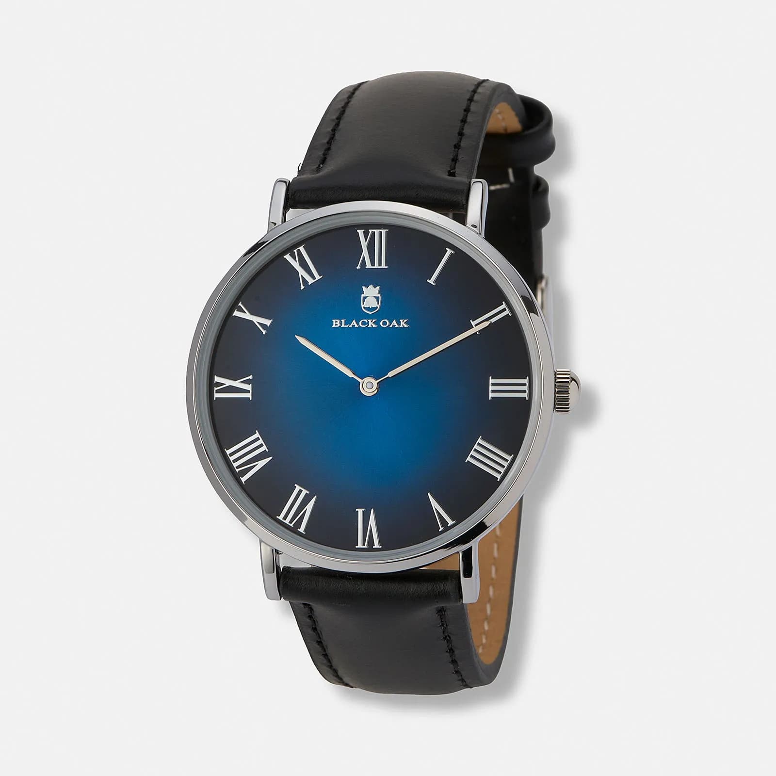 Black Oak Pagoda herr,  läderband svart/blå - 41mm