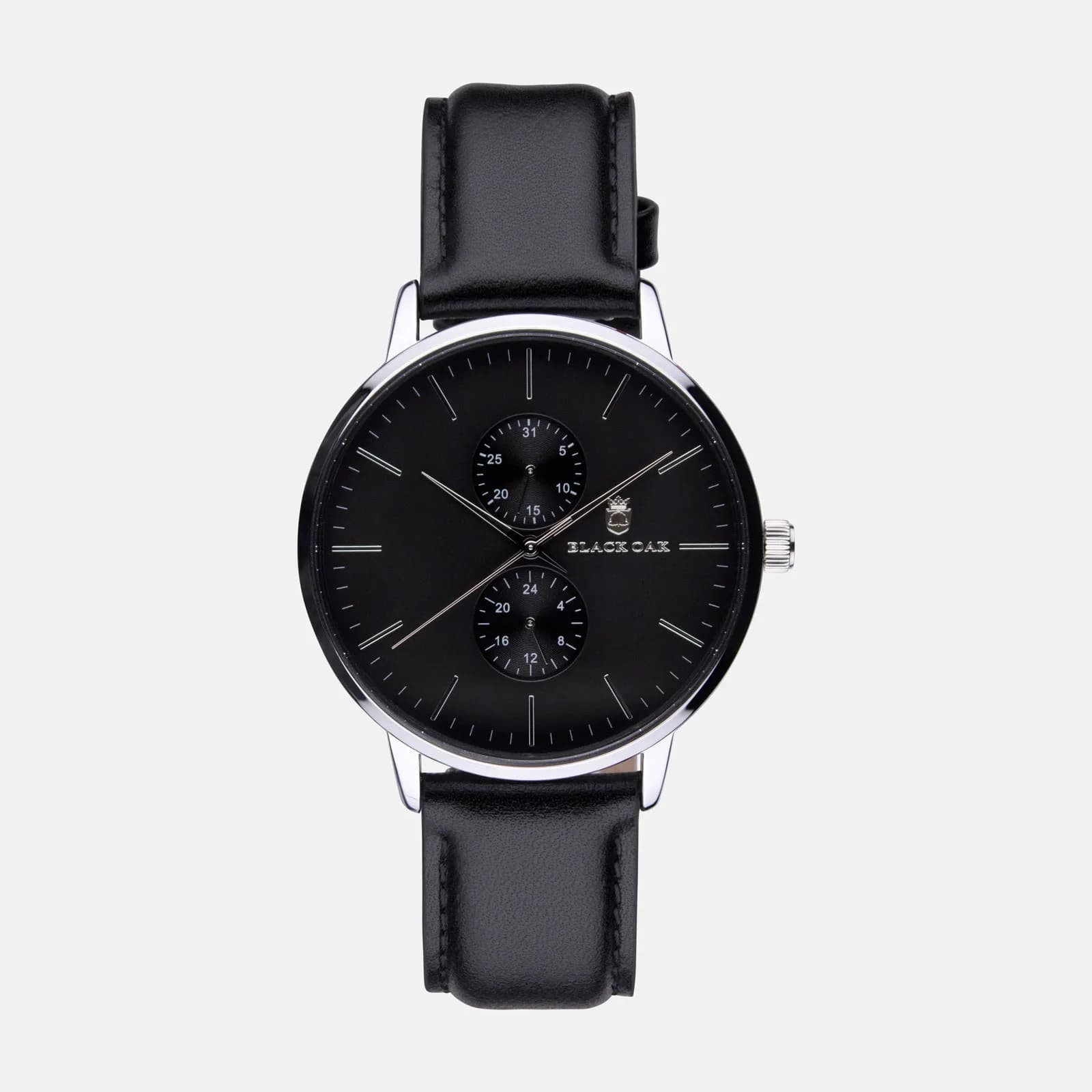 Black Oak Shumardii herrklocka - svart/silver, 42 mm