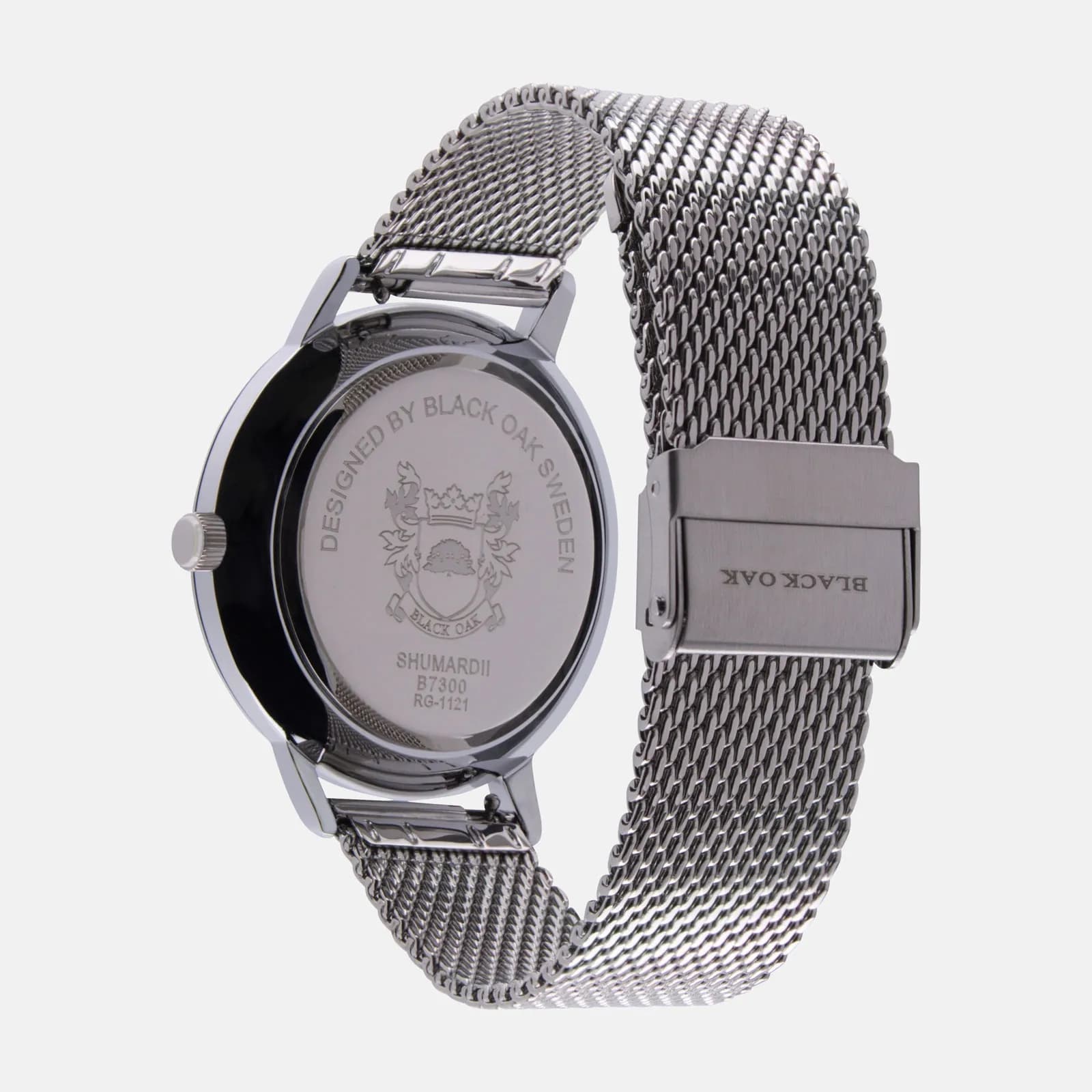 Black Oak Shumardii klocka herrklocka - silver/blå, 42 mm 4