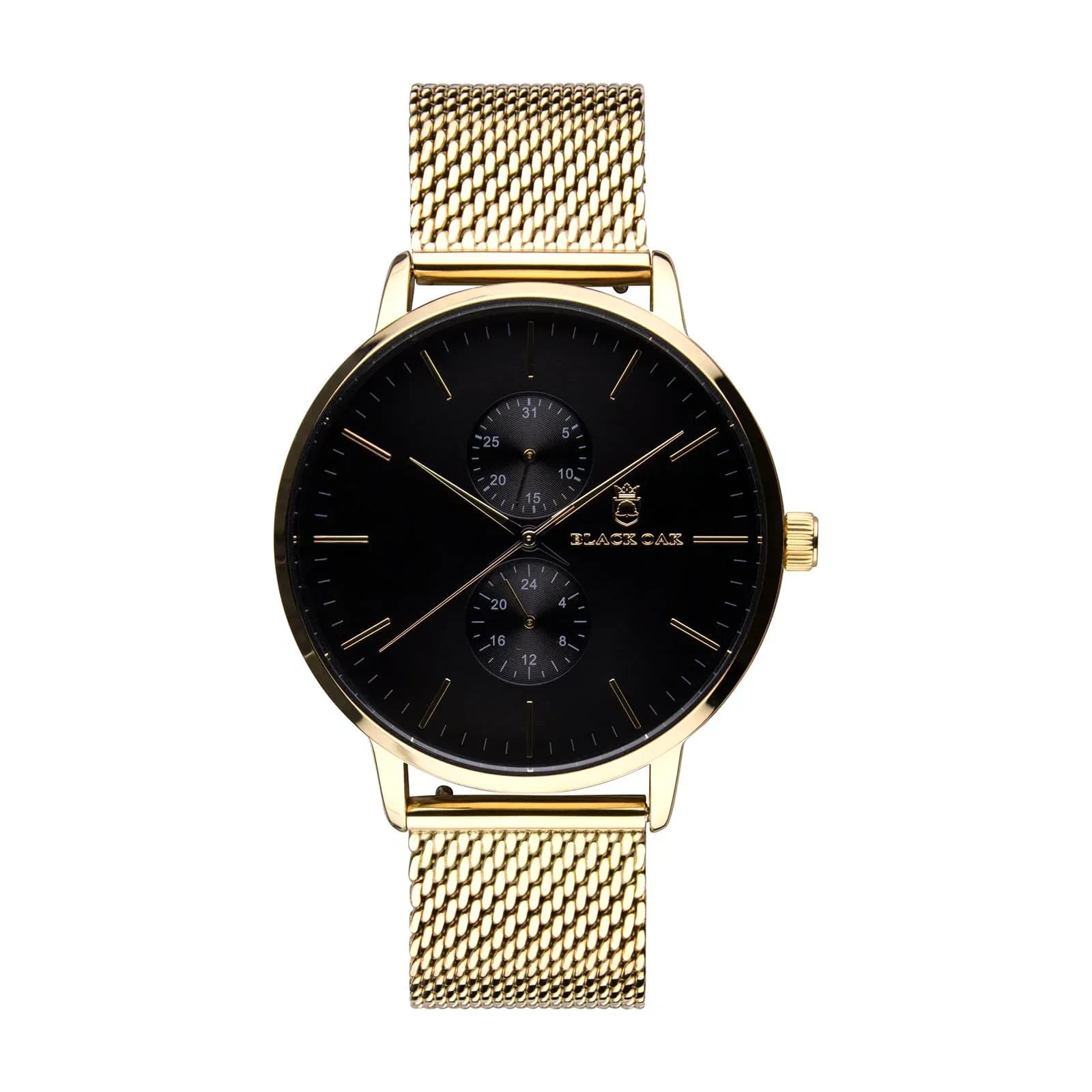 Black Oak Shumardii klocka herrklocka - svart/guld, 42 mm