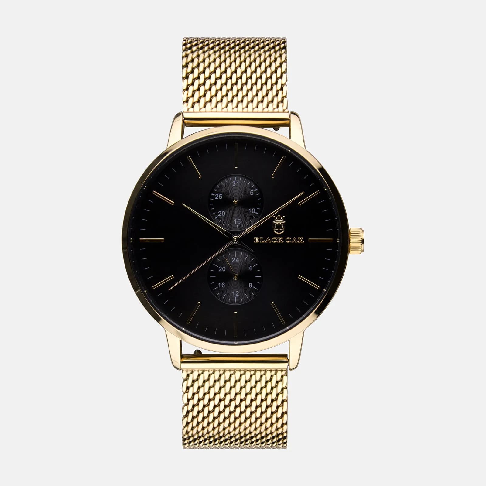 Black Oak Shumardii klocka herrklocka - svart/guld, 42 mm