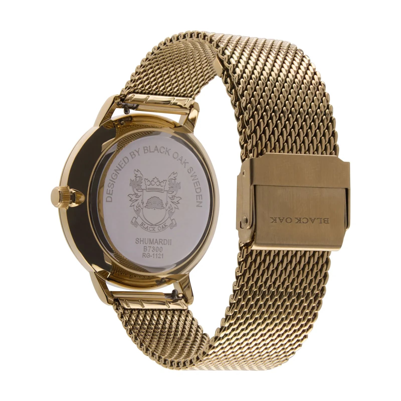 Black Oak Shumardii klocka herrklocka - svart/guld, 42 mm 5