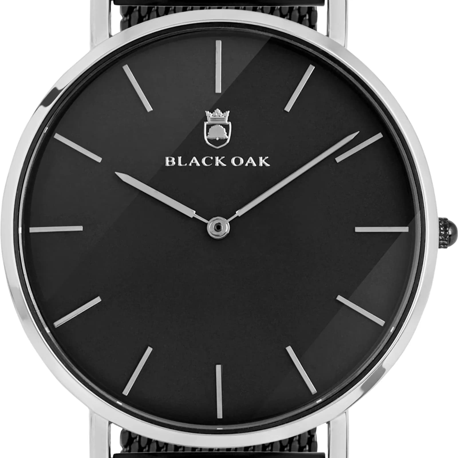 Black Oak Gerardii herrklocka - silver/svart, 41 mm 2