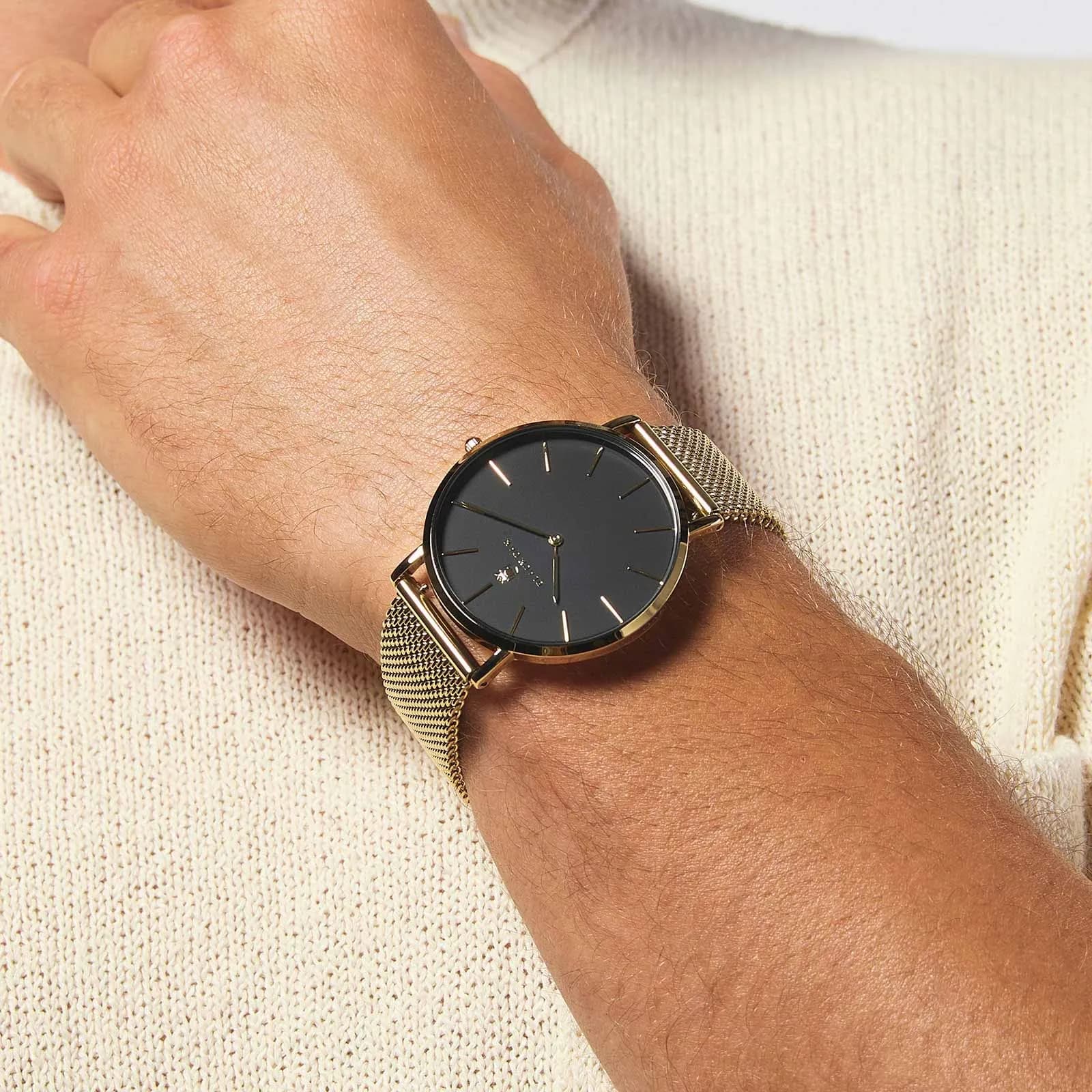 Black Oak Gerardii herrklocka - guld/svart, 41 mm 2