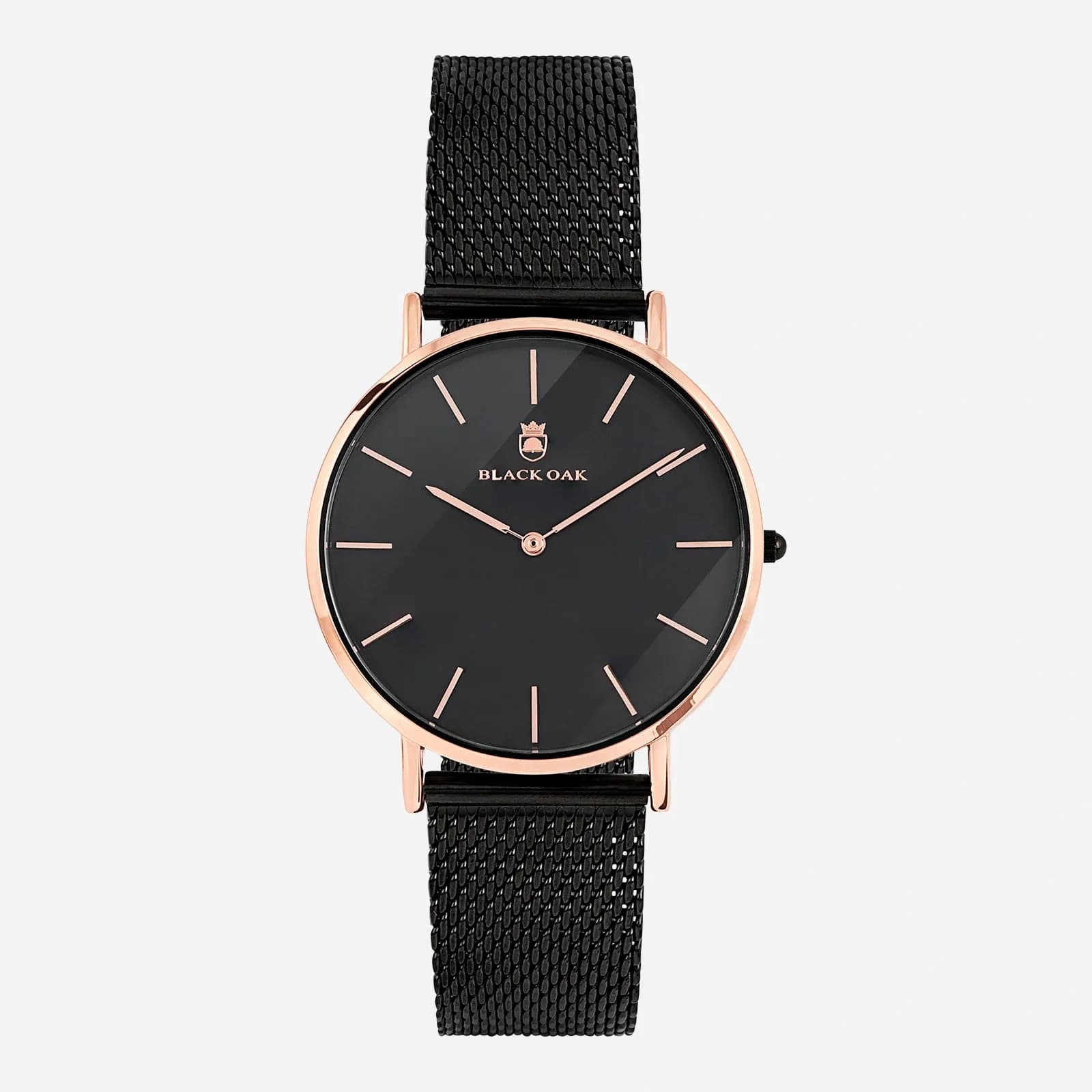 Black Oak Gerardii herrklocka - svart/rosegold, 41 mm