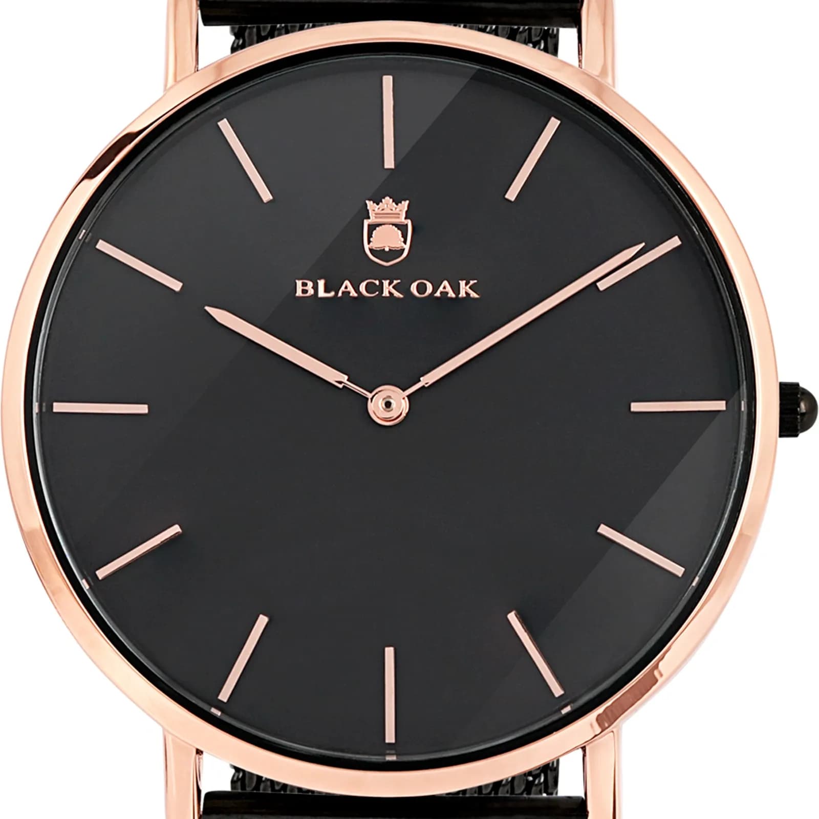 Black Oak Gerardii herrklocka - svart/rosegold, 41 mm 2