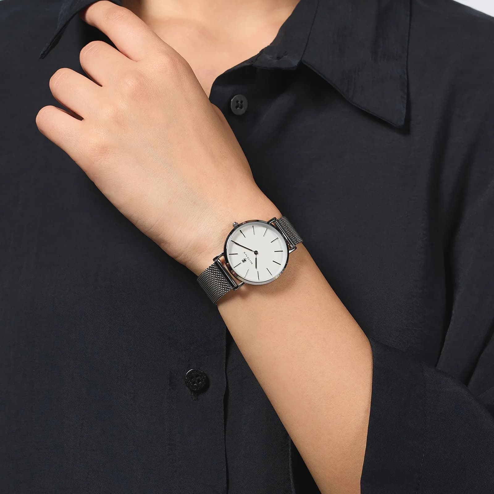 Black Oak Gerardii damklocka - silver, 33 mm 2
