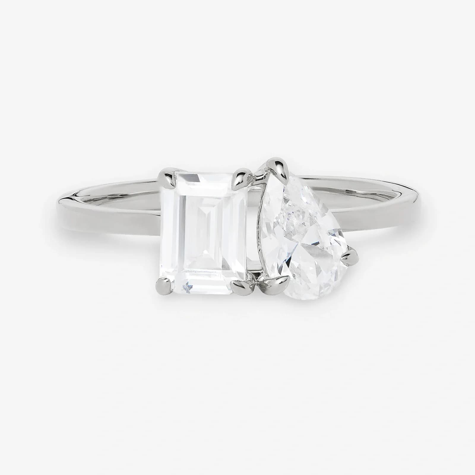 Je t´aime 18K ring vitguld - Toi et moi 3