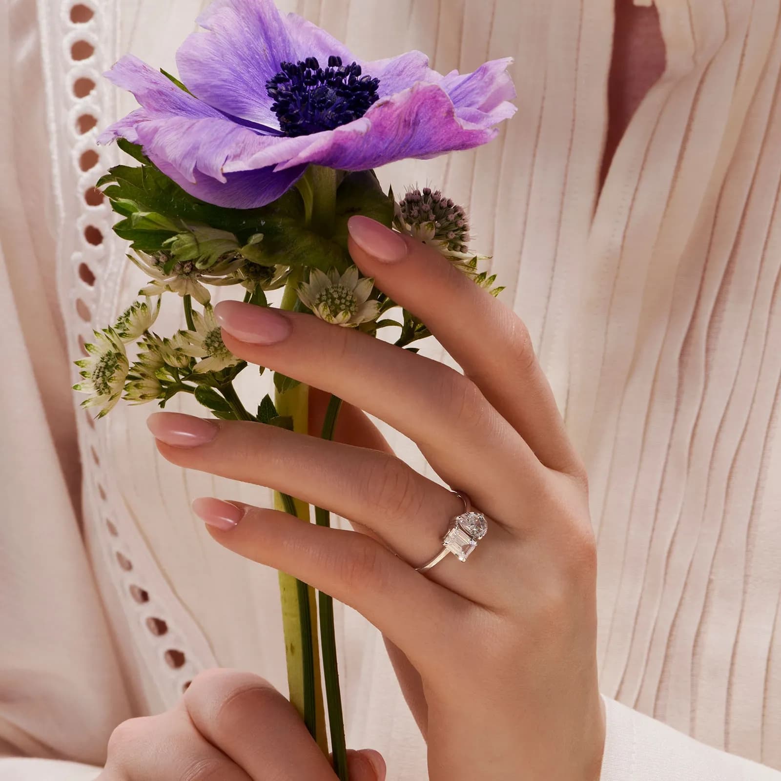 Je t´aime 18K ring vitguld - Toi et moi 4