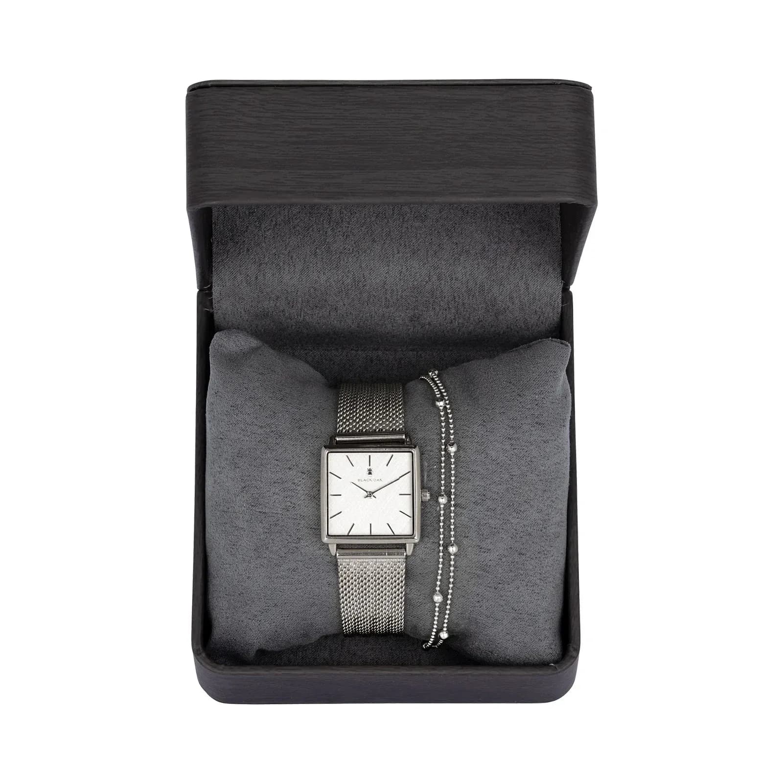 Black Oak Statement klockset - silver, 26mm