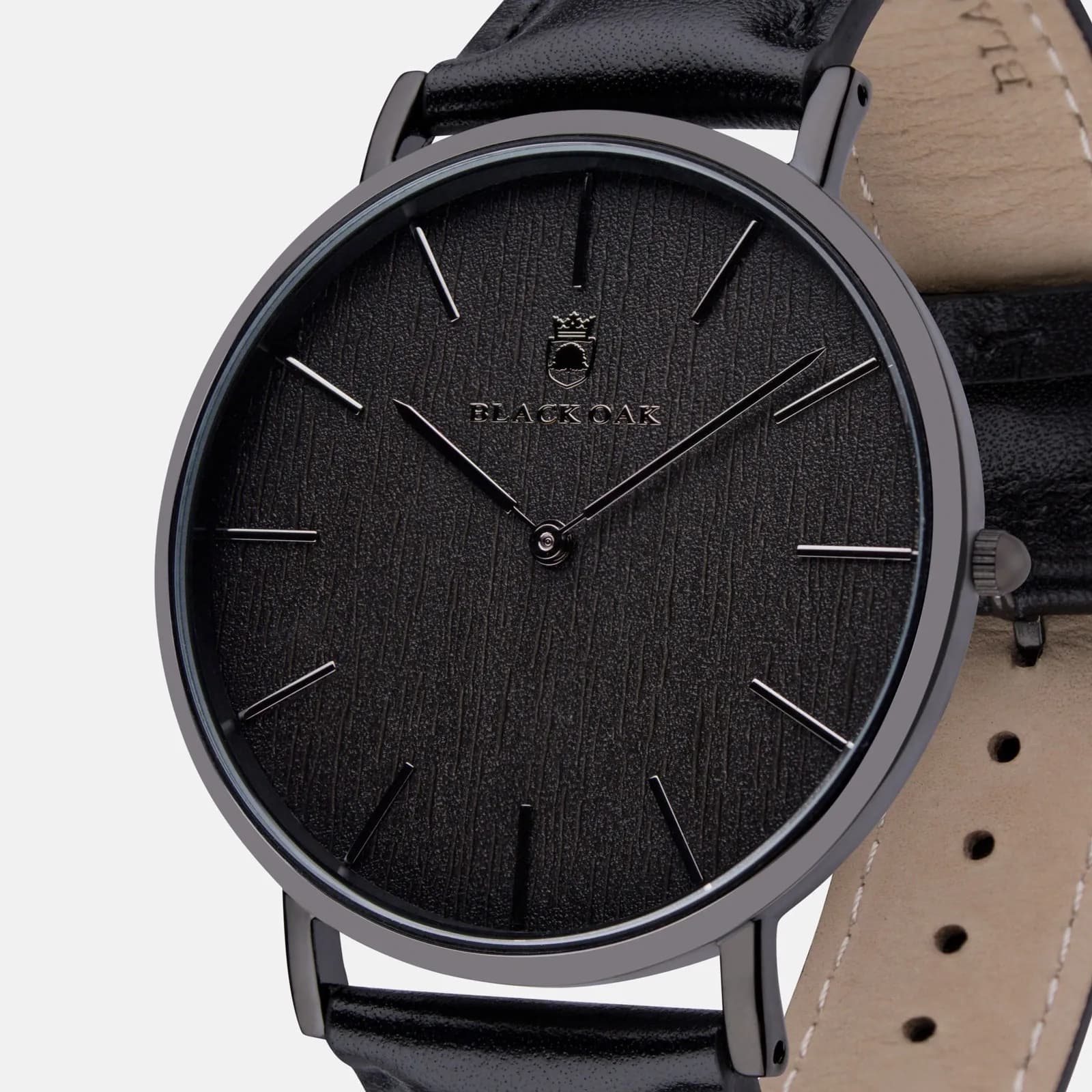 Black Oak Timber herrklocka - svart mesh, 41 mm 5