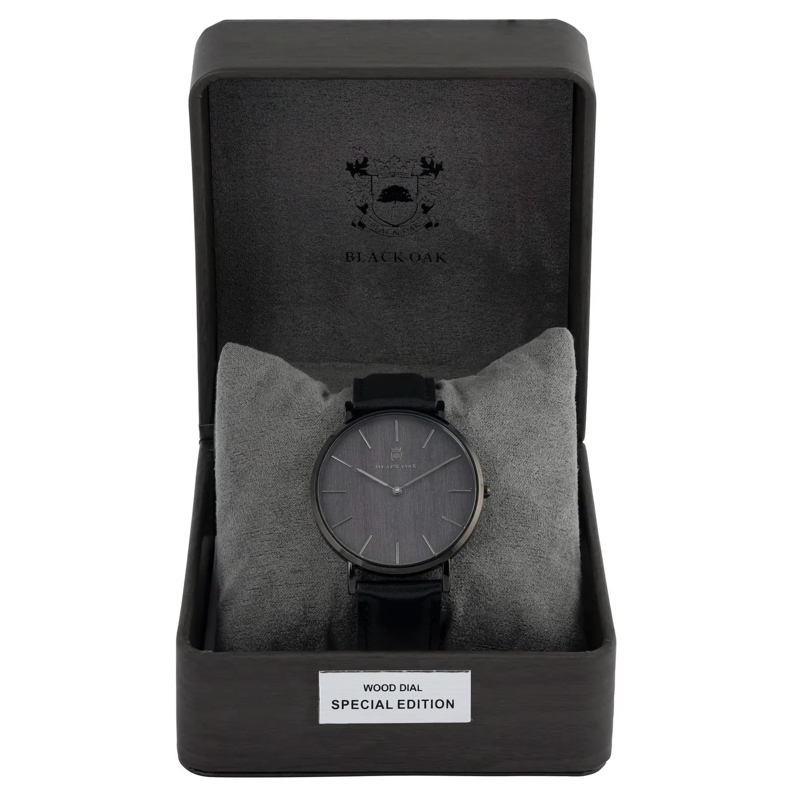Black Oak Timber herrklocka - svart mesh, 41 mm 6