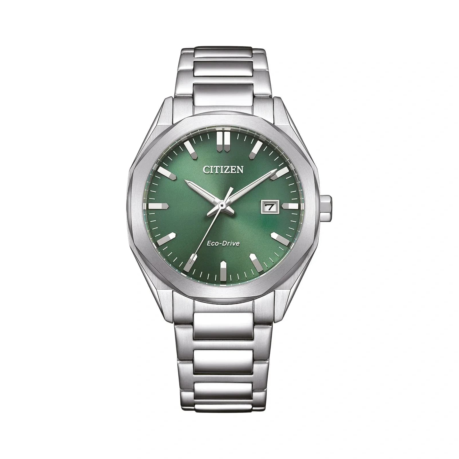 Citizen Eco-Drive Grön/Silver, Stållänk - BM7620-83Y
