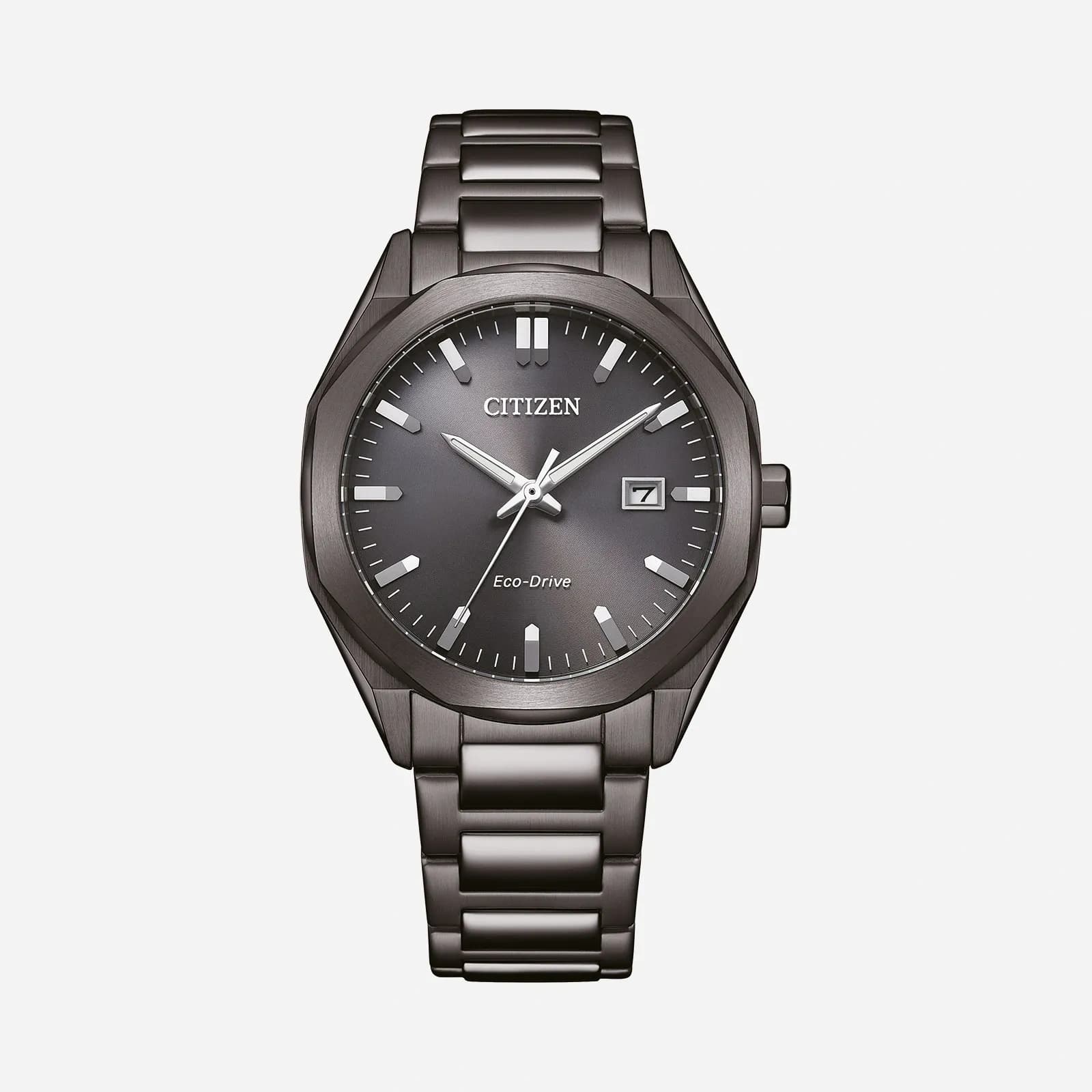 Citizen Eco-Drive Grå/Svart, Stållänk - BM7625-80H